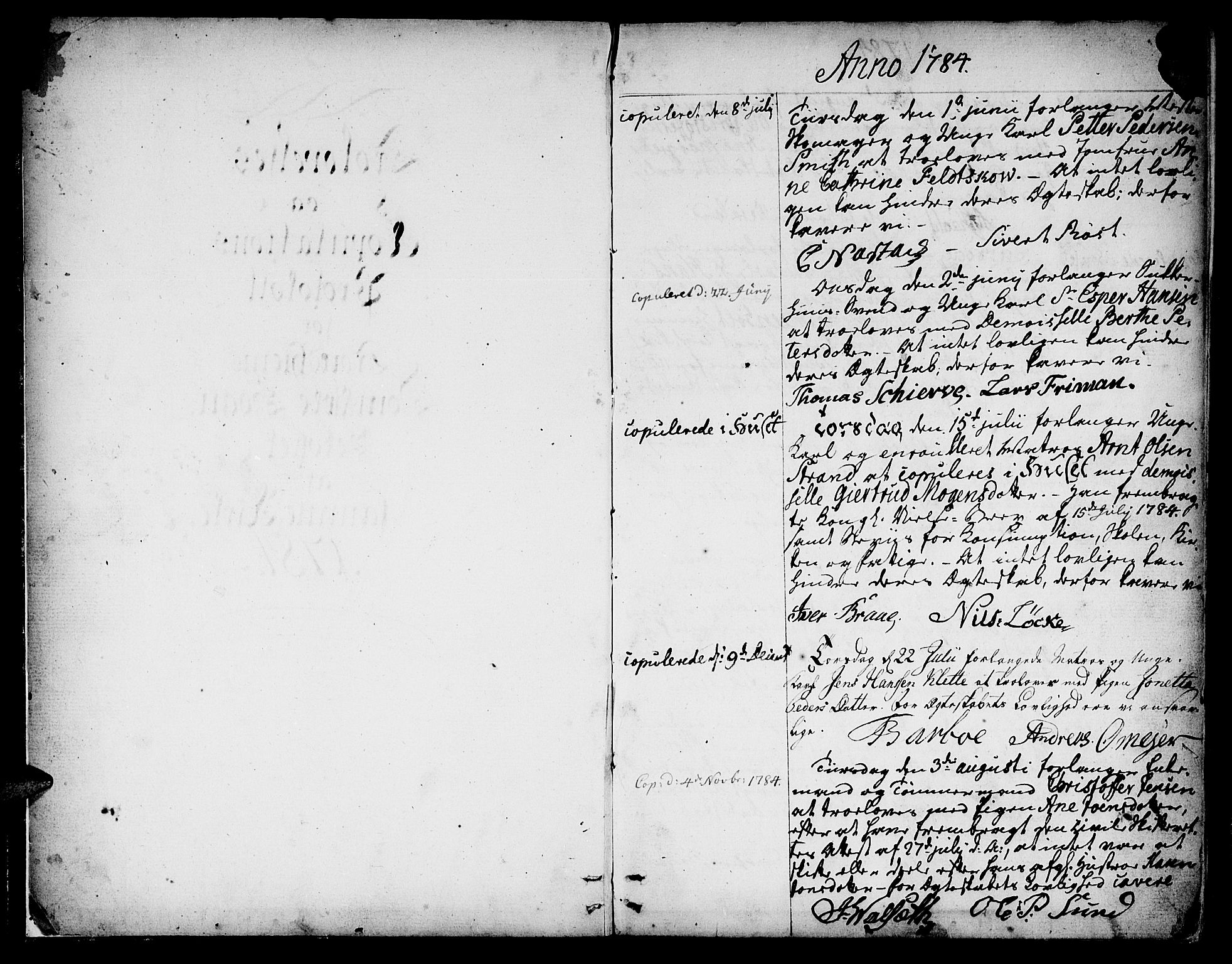 Ministerialprotokoller, klokkerbøker og fødselsregistre - Sør-Trøndelag, AV/SAT-A-1456/601/L0041: Parish register (official) no. 601A09, 1784-1801, p. 2