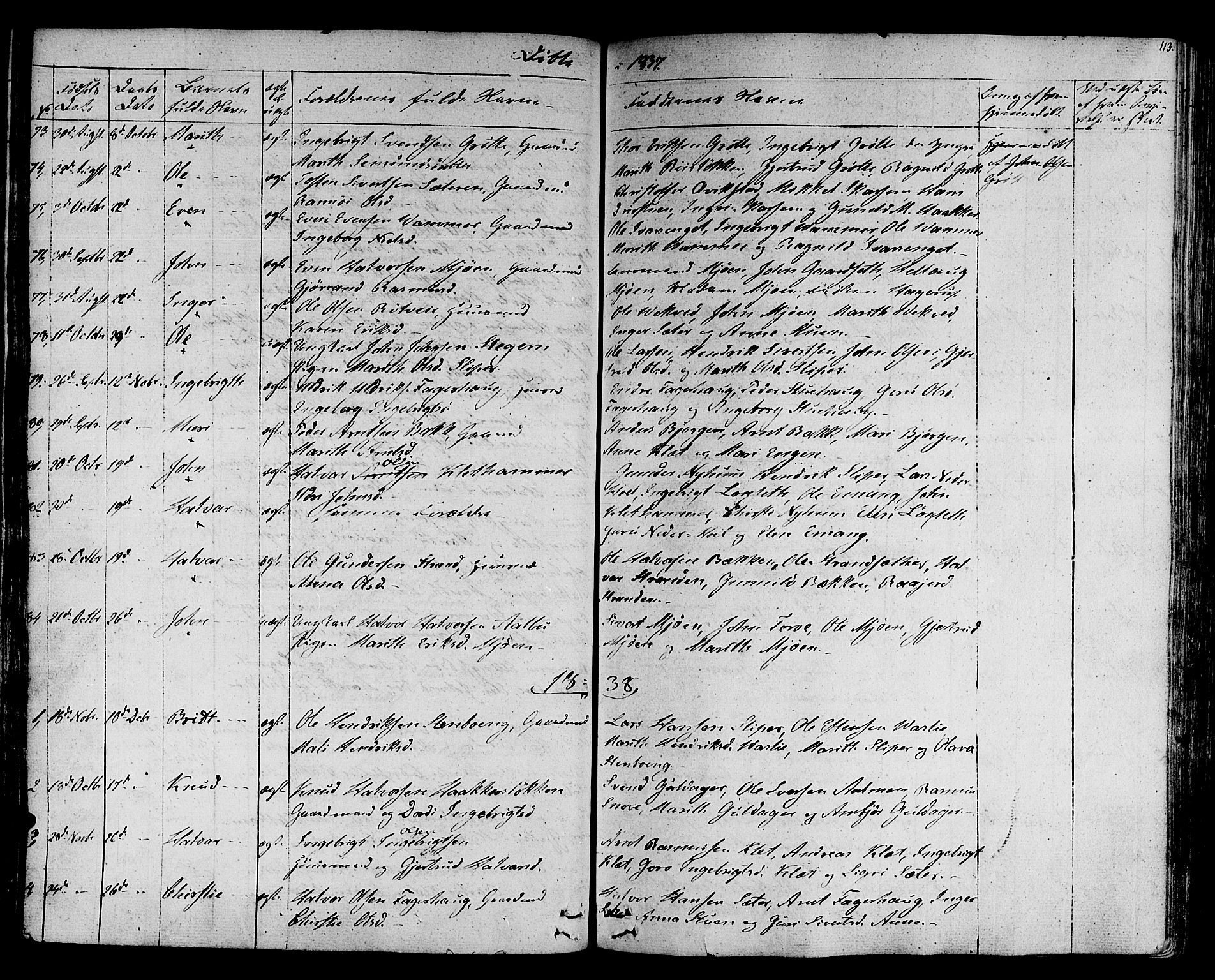 Ministerialprotokoller, klokkerbøker og fødselsregistre - Sør-Trøndelag, SAT/A-1456/678/L0897: Parish register (official) no. 678A06-07, 1821-1847, p. 113