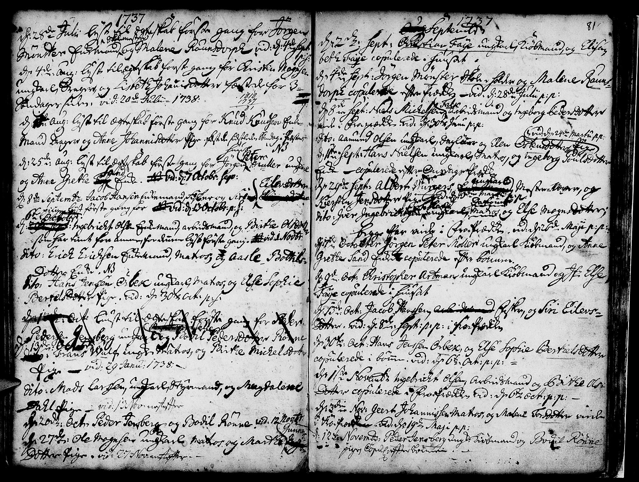 Nykirken Sokneprestembete, AV/SAB-A-77101/H/Haa/L0007: Parish register (official) no. A 7, 1719-1781, p. 81