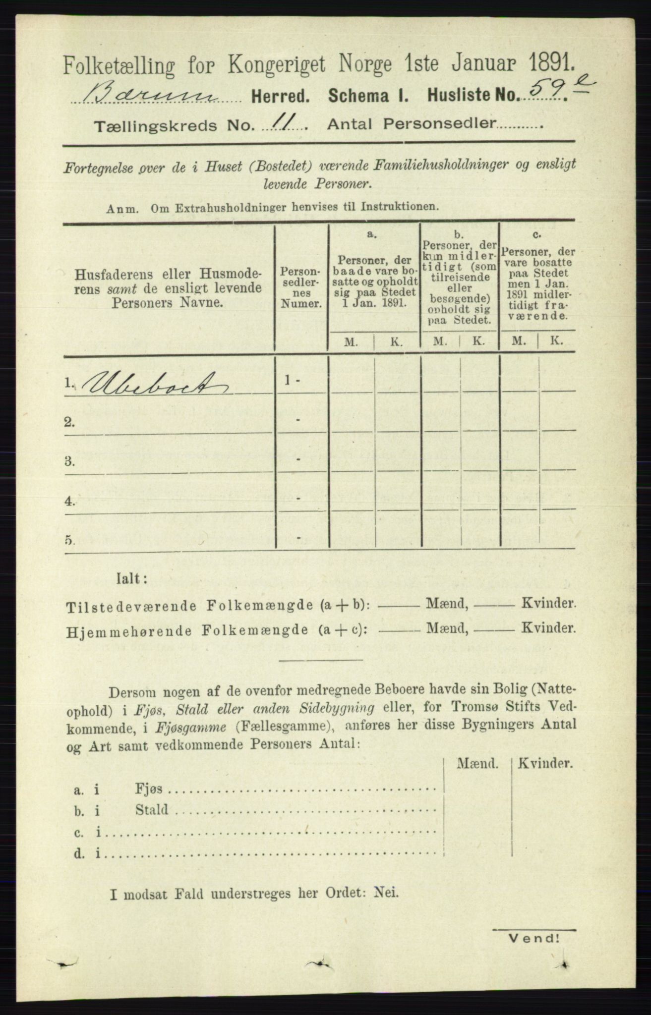 RA, 1891 census for 0219 Bærum, 1891, p. 7178