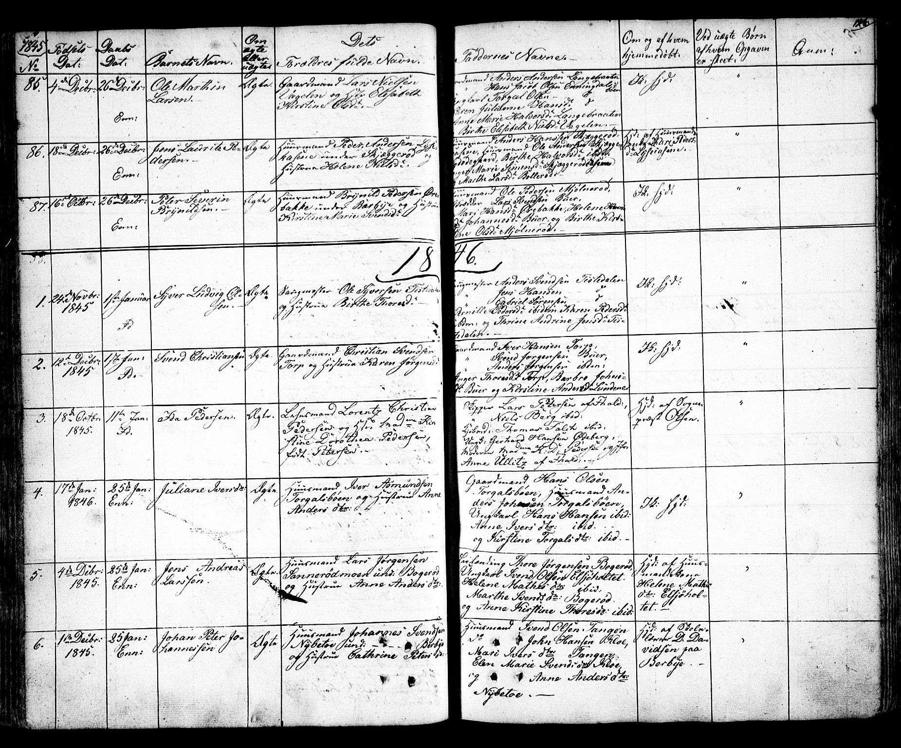 Idd prestekontor Kirkebøker, SAO/A-10911/F/Fc/L0003: Parish register (official) no. III 3, 1832-1847, p. 126