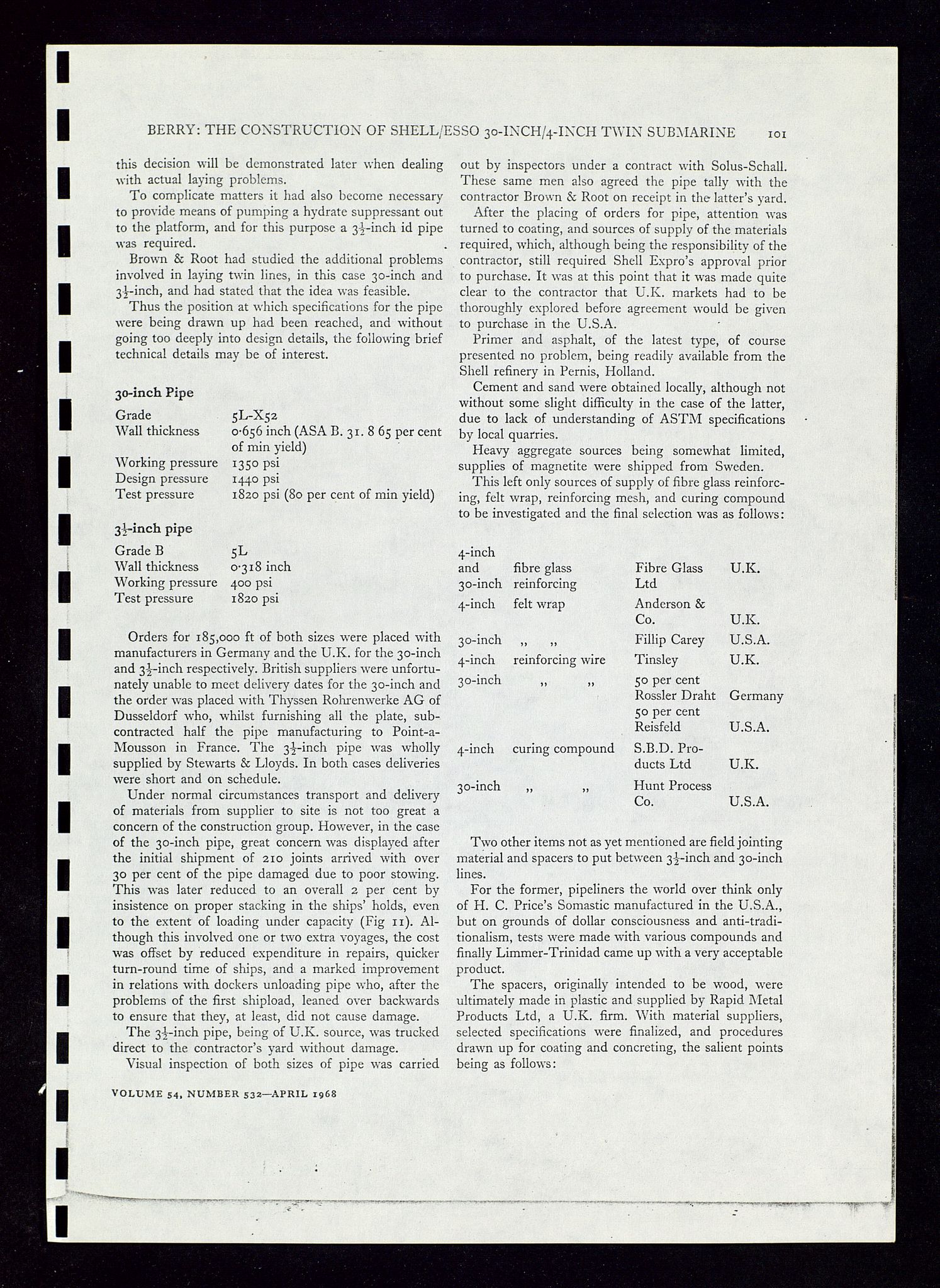 Industridepartementet, Oljekontoret, AV/SAST-A-101348/Dc/L0012: 742 Ekofisk prosjekt, prosjektstudier, div. protokoller ang oljeledning, 1971-1972