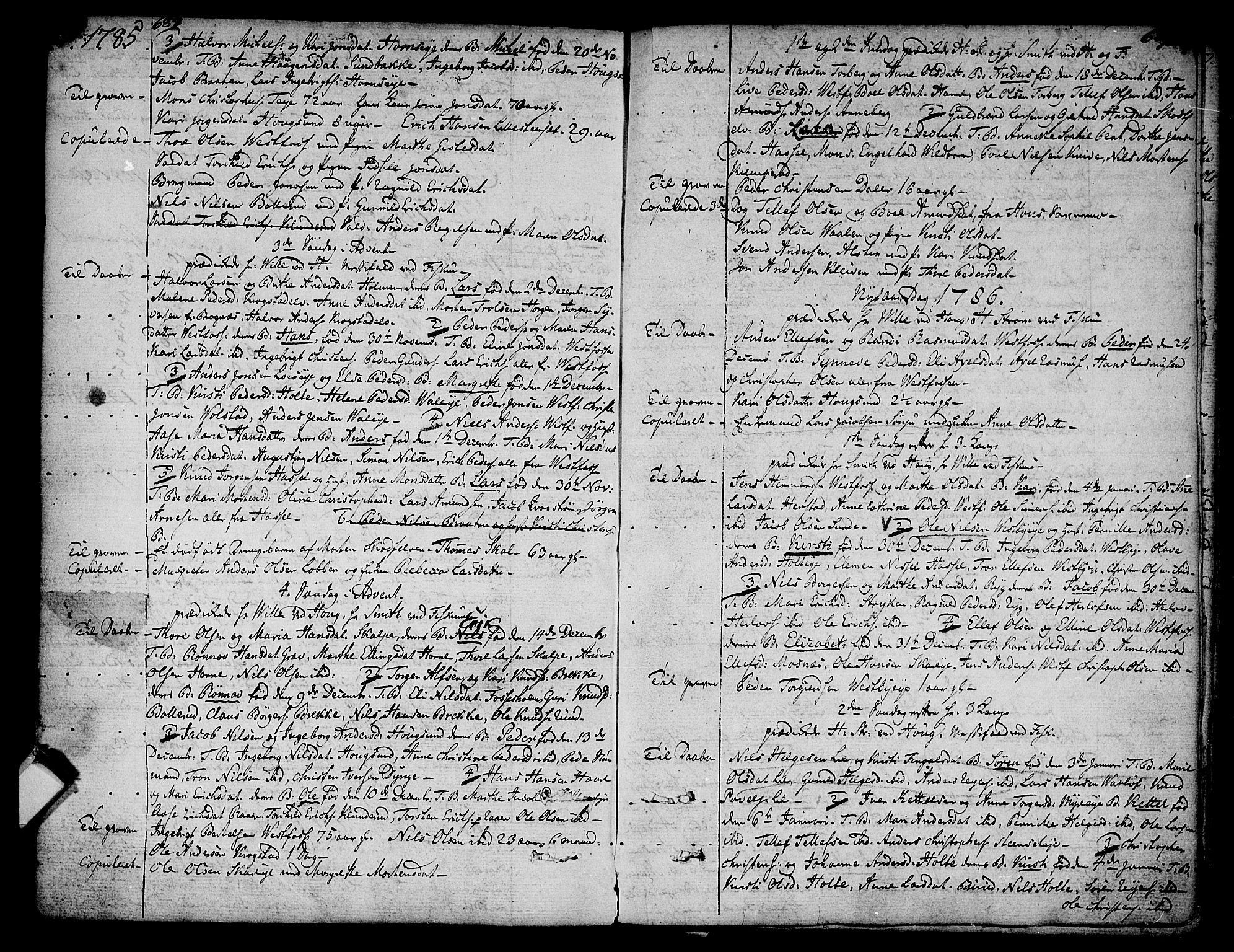 Eiker kirkebøker, AV/SAKO-A-4/F/Fa/L0008: Parish register (official) no. I 8, 1764-1788, p. 687-688