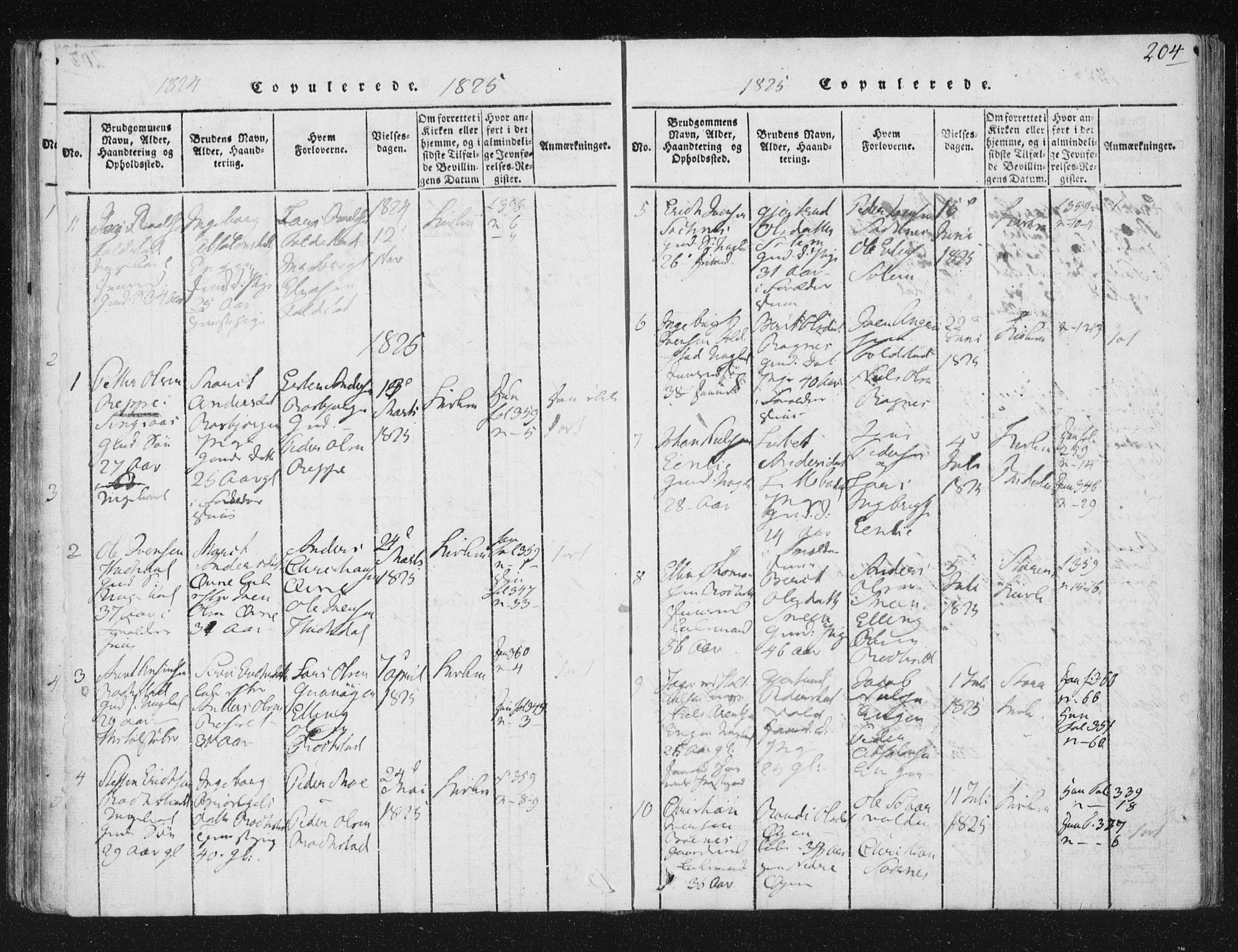 Ministerialprotokoller, klokkerbøker og fødselsregistre - Sør-Trøndelag, SAT/A-1456/687/L0996: Parish register (official) no. 687A04, 1816-1842, p. 204