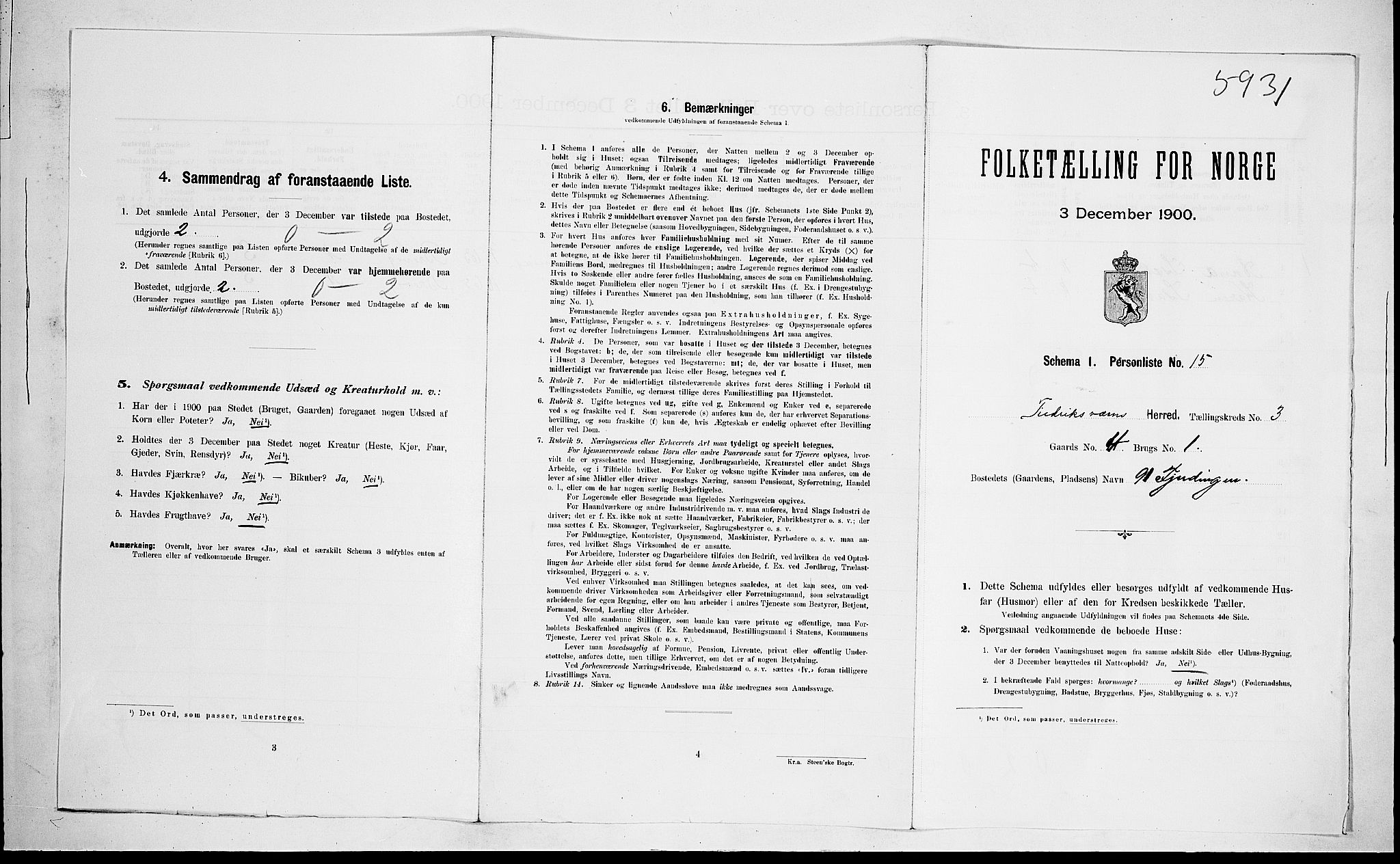 RA, 1900 census for Fredriksvern, 1900, p. 151