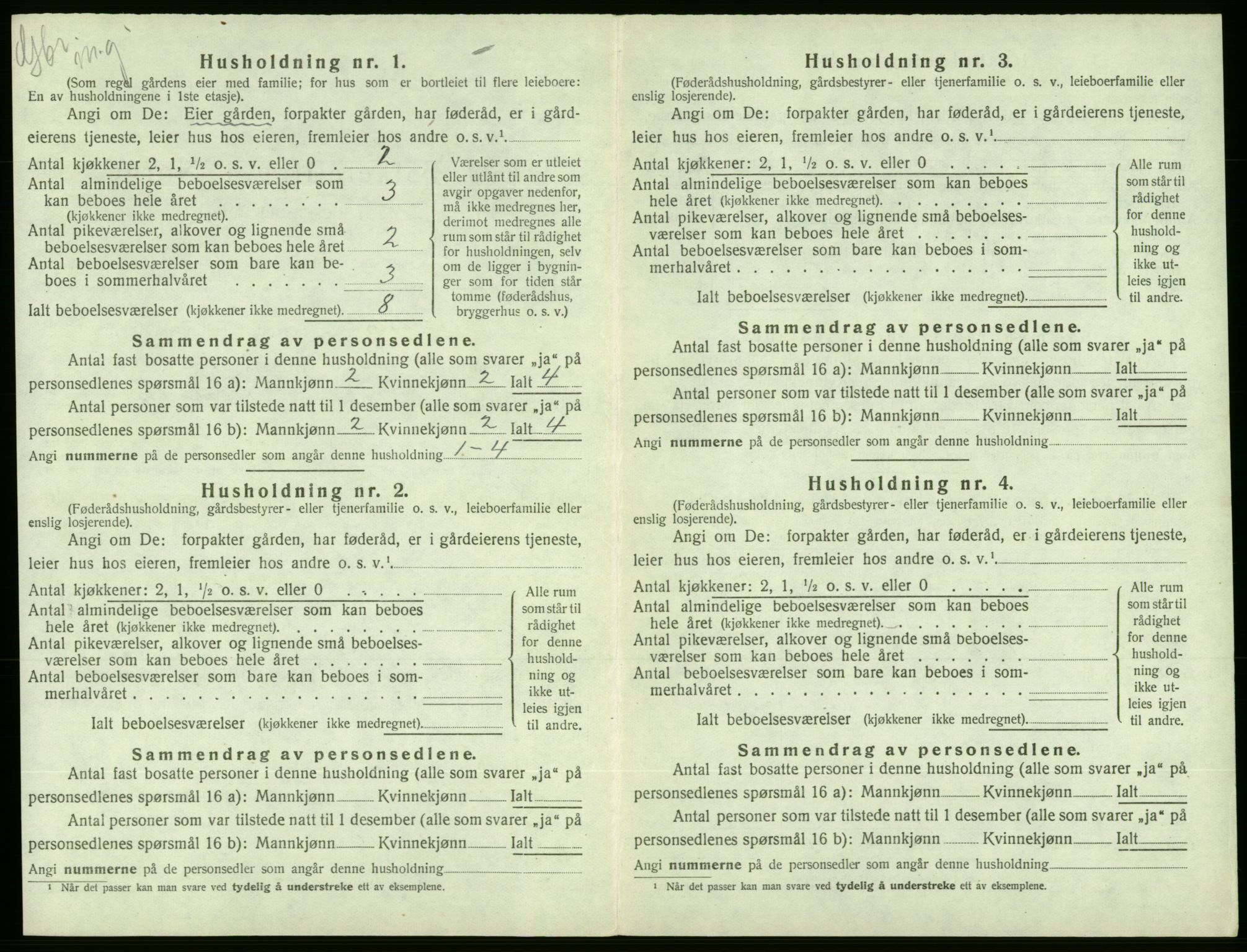 SAB, 1920 census for Ølen, 1920, p. 557