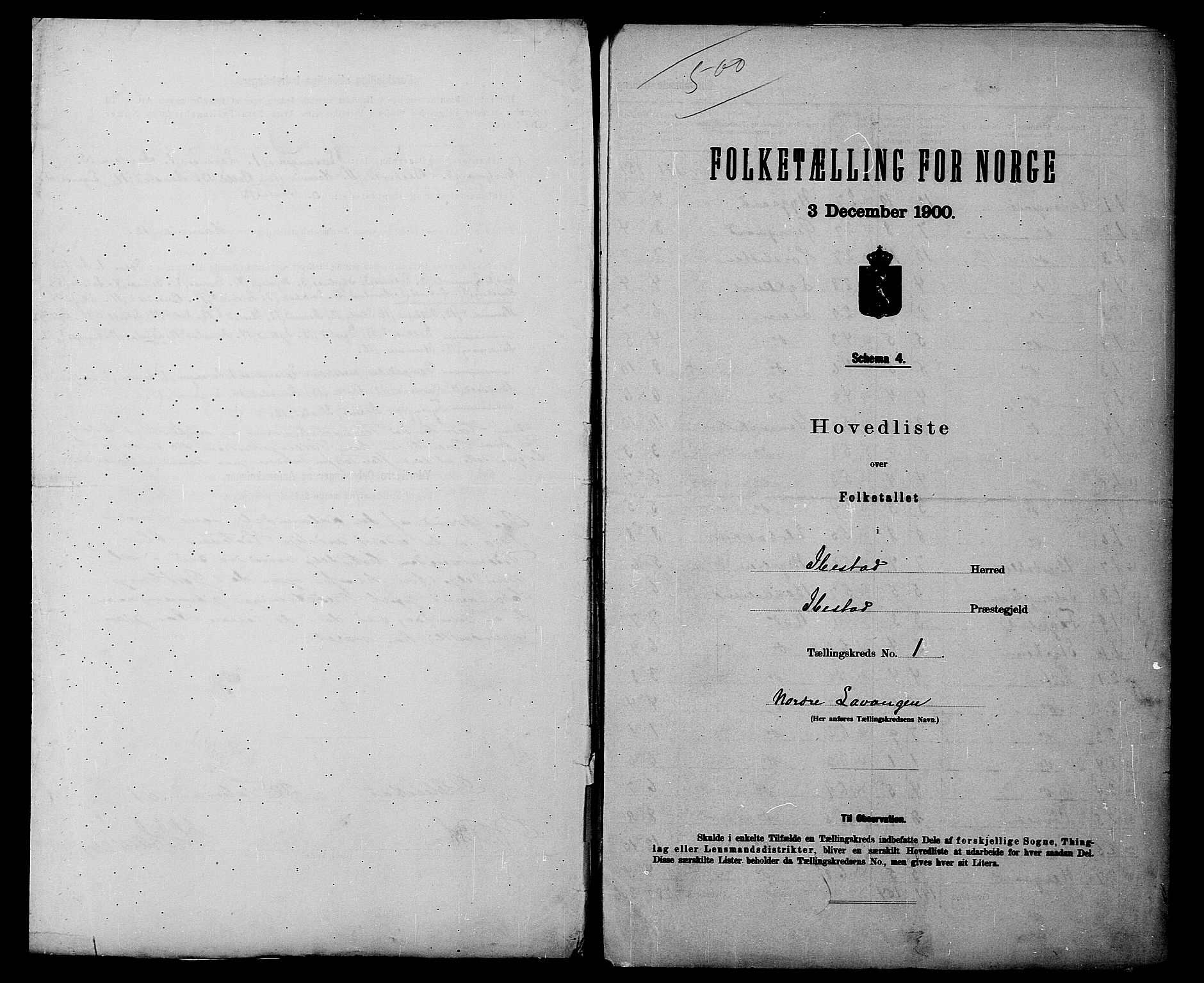 SATØ, 1900 census for Ibestad, 1900, p. 4