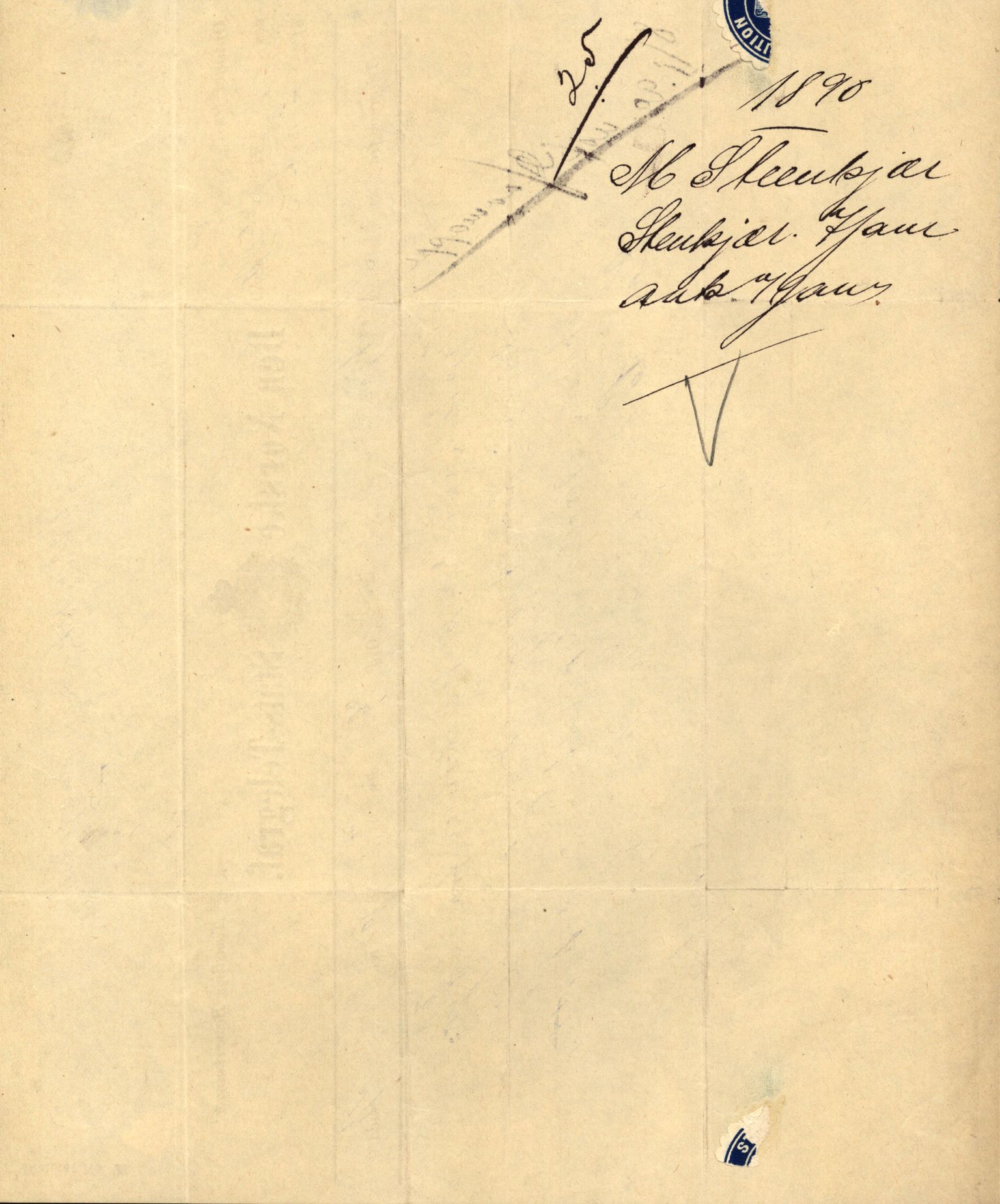 Pa 63 - Østlandske skibsassuranceforening, VEMU/A-1079/G/Ga/L0025/0005: Havaridokumenter / Jacbez, Brin, Eugenie, Lyna, Løvspring, Hurtig, 1890, p. 97