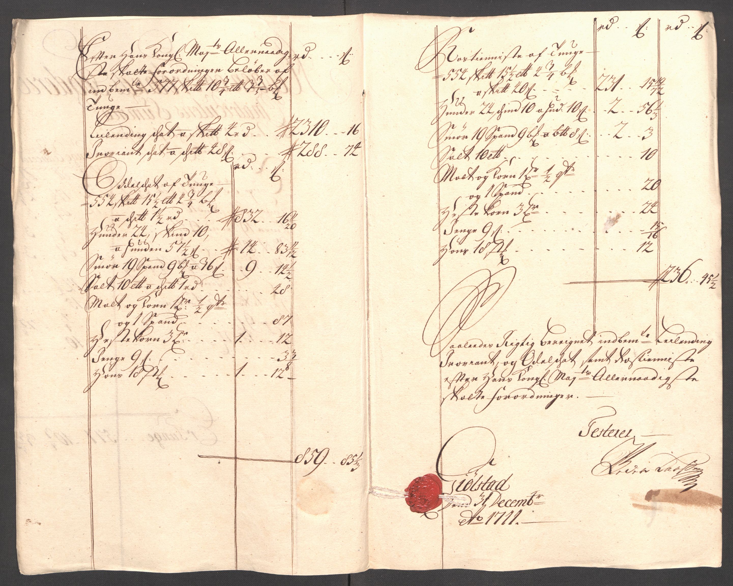 Rentekammeret inntil 1814, Reviderte regnskaper, Fogderegnskap, RA/EA-4092/R07/L0303: Fogderegnskap Rakkestad, Heggen og Frøland, 1711, p. 211