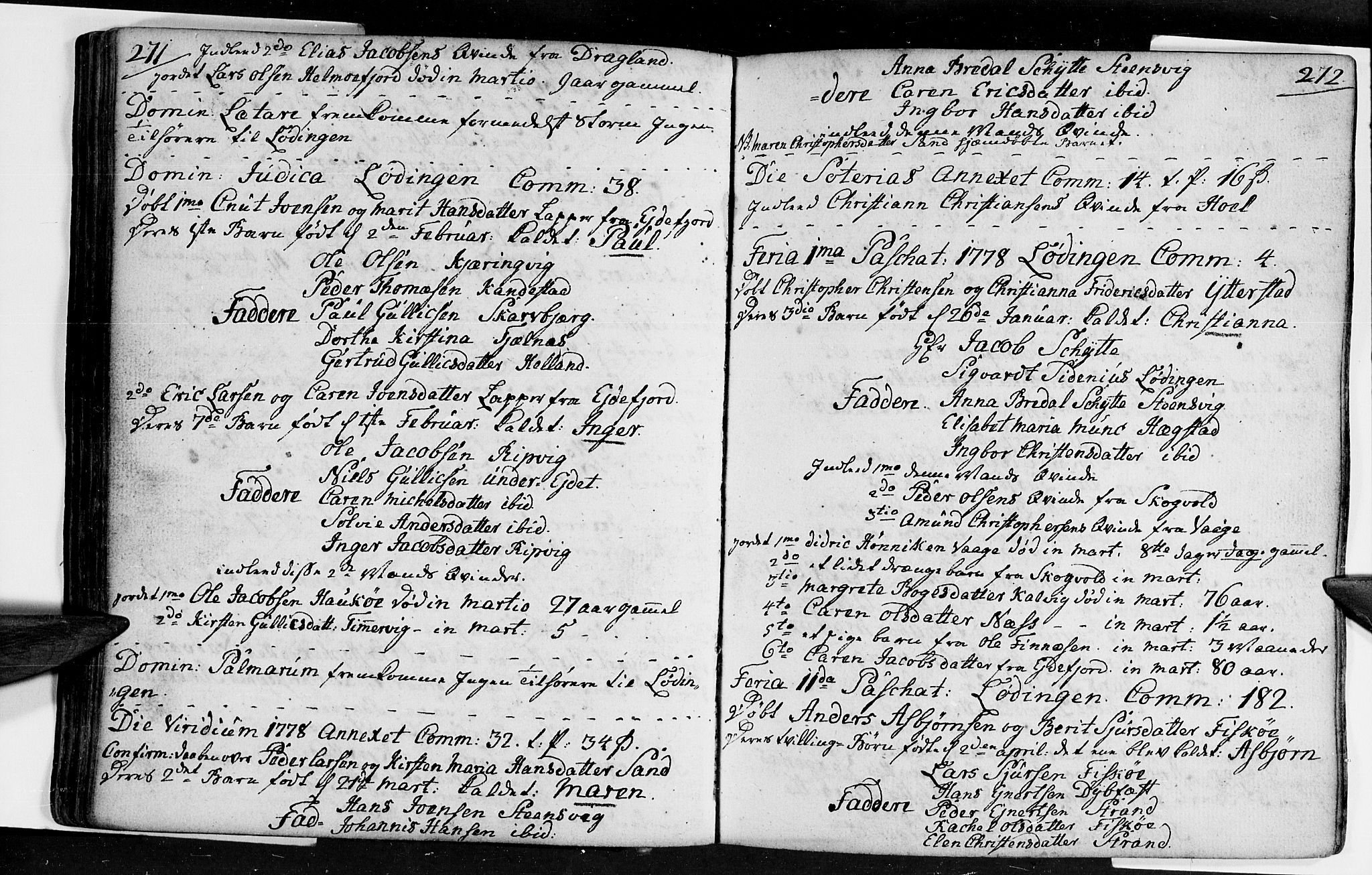 Ministerialprotokoller, klokkerbøker og fødselsregistre - Nordland, AV/SAT-A-1459/872/L1029: Parish register (official) no. 872A04, 1765-1787, p. 271-272