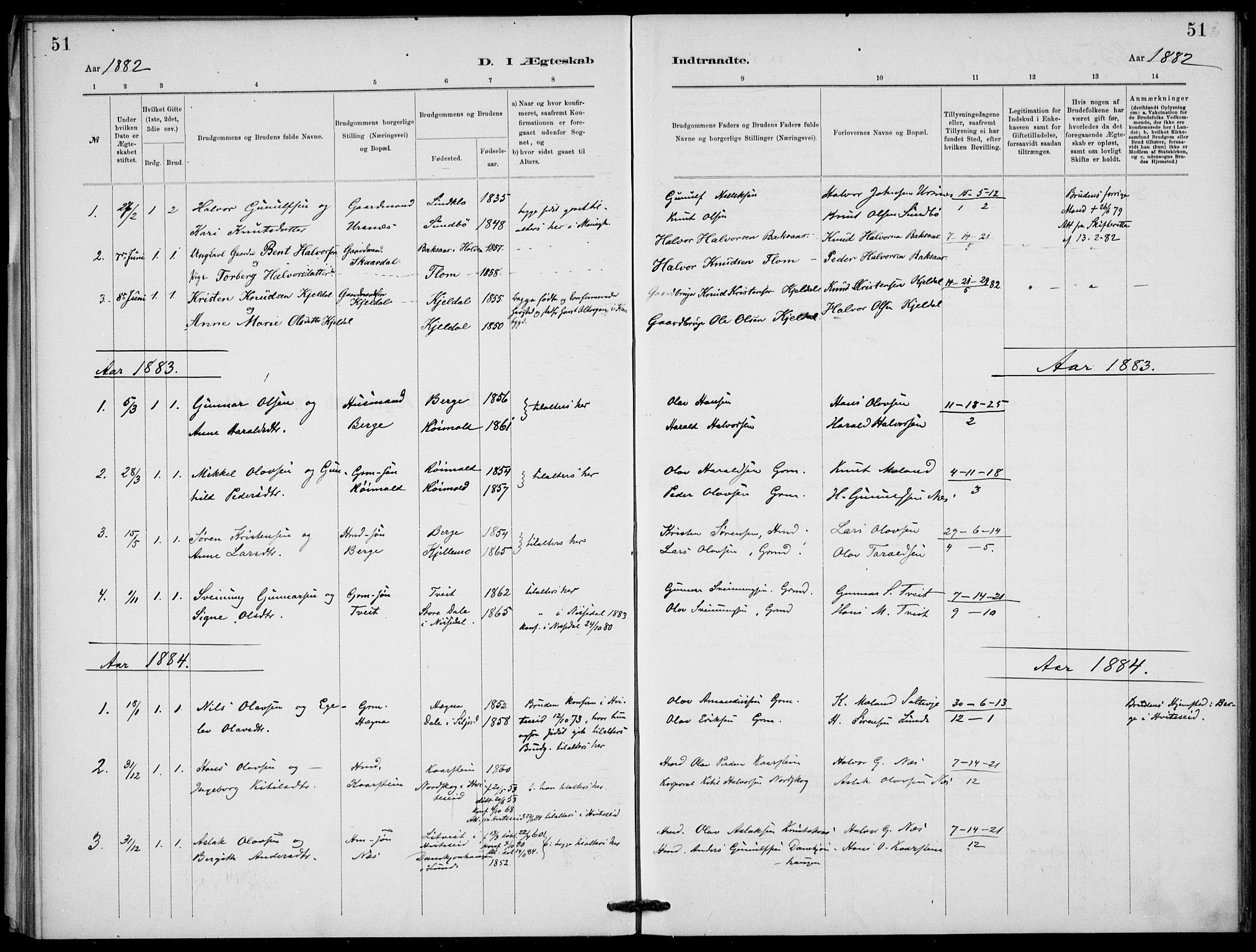 Lunde kirkebøker, SAKO/A-282/F/Fb/L0003: Parish register (official) no. II 3, 1882-1891