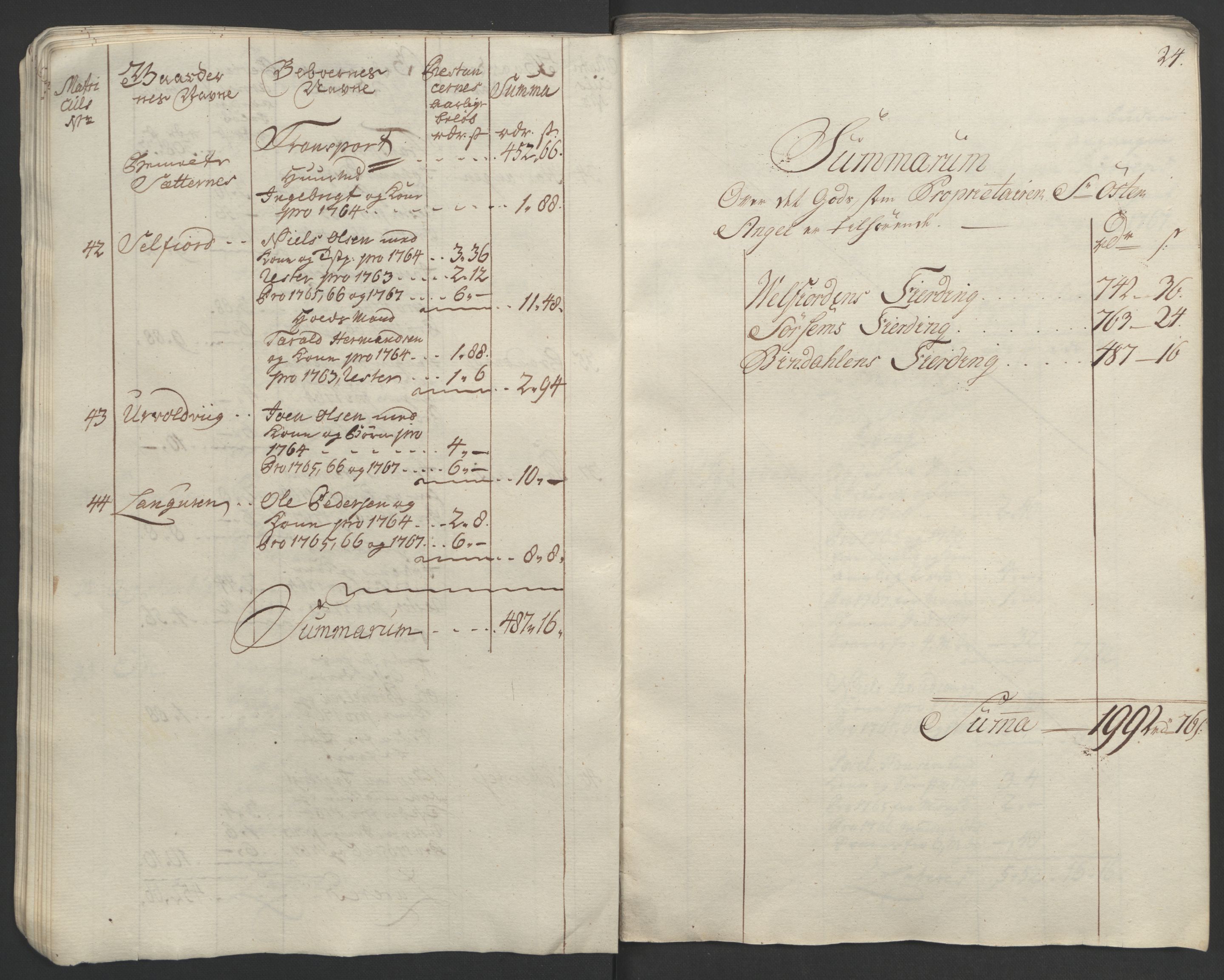 Rentekammeret inntil 1814, Realistisk ordnet avdeling, RA/EA-4070/Ol/L0023: [Gg 10]: Ekstraskatten, 23.09.1762. Helgeland (restanseregister), 1767-1772, p. 26