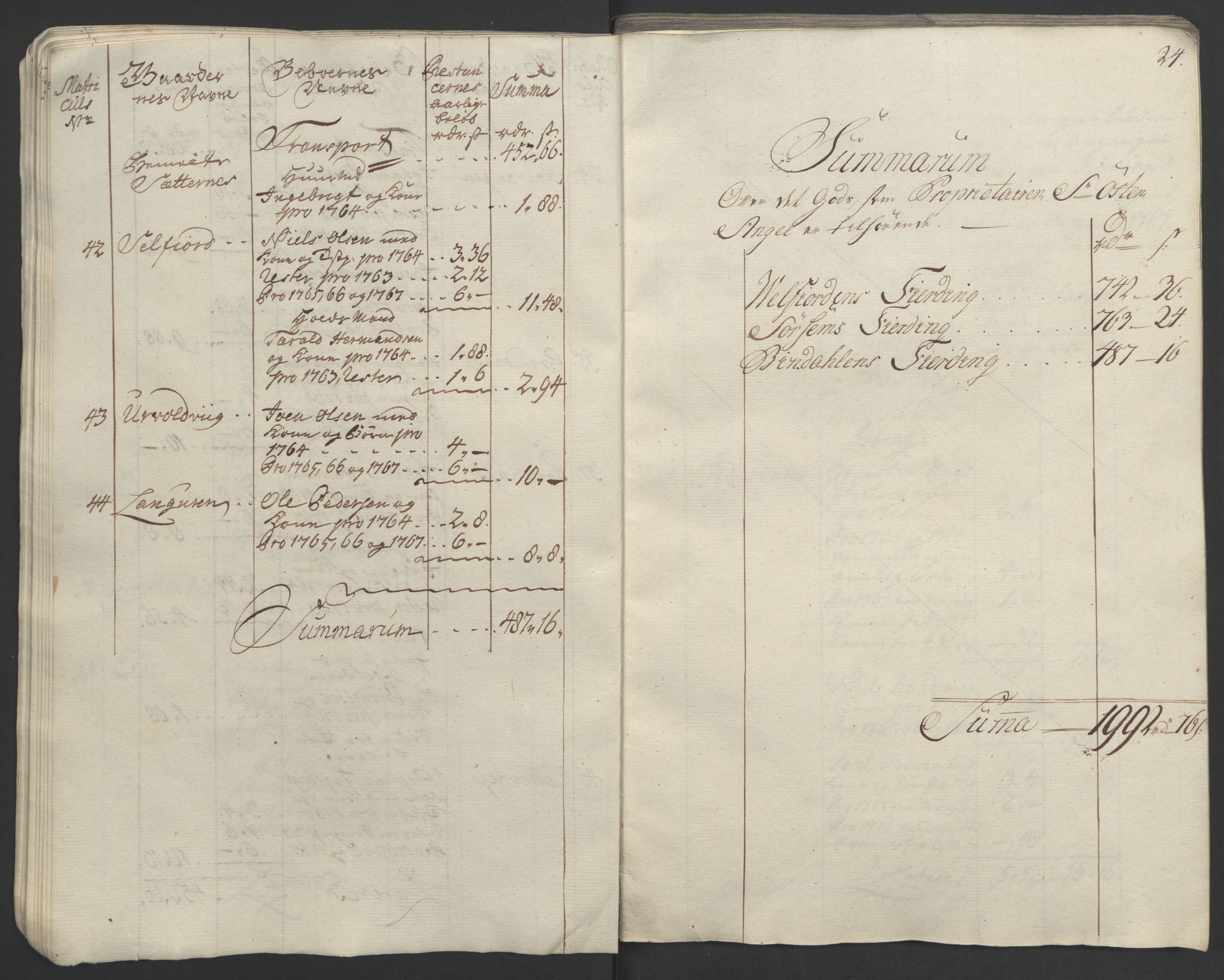 Rentekammeret inntil 1814, Realistisk ordnet avdeling, AV/RA-EA-4070/Ol/L0023: [Gg 10]: Ekstraskatten, 23.09.1762. Helgeland (restanseregister), 1767-1772, p. 26