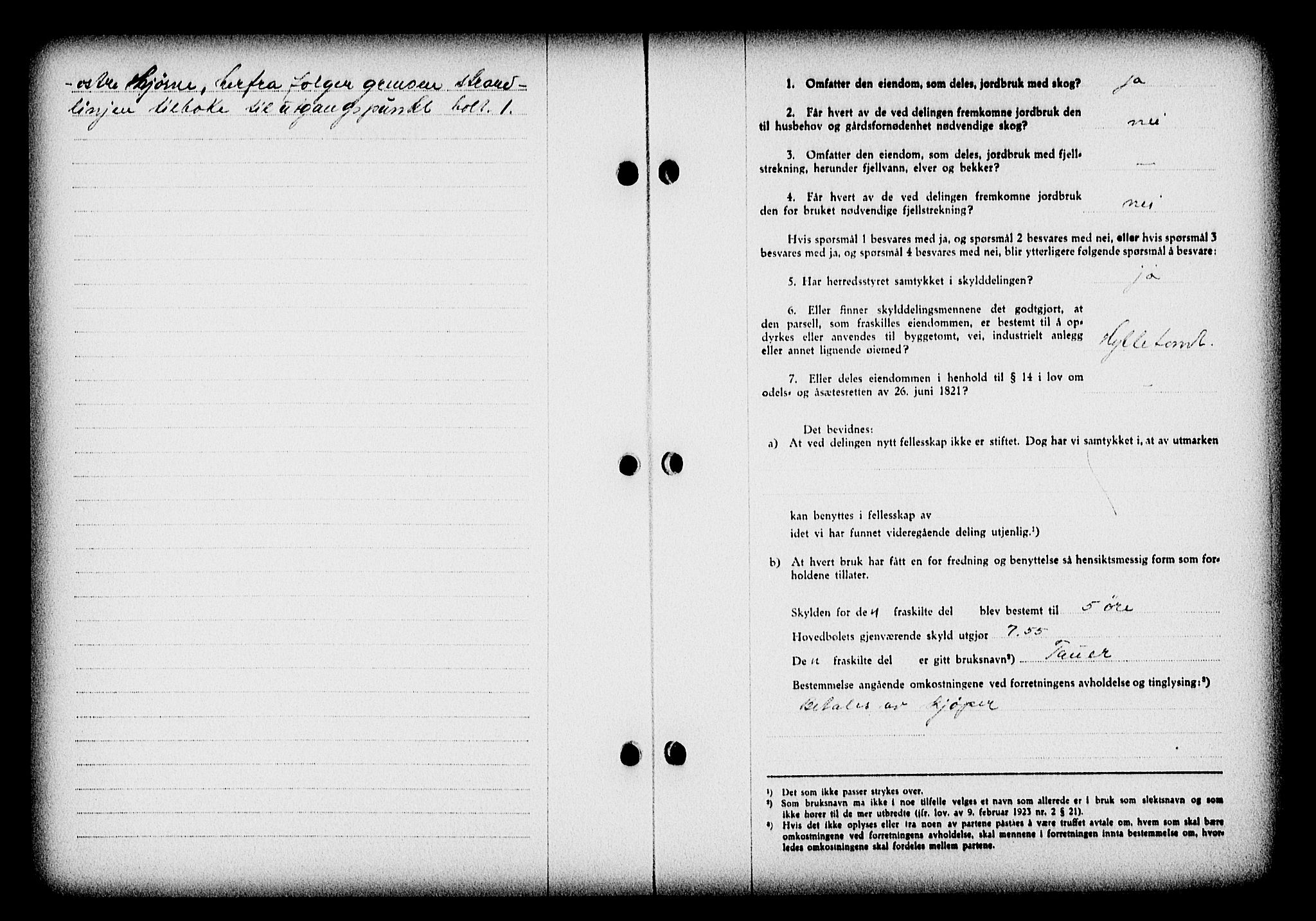 Nedenes sorenskriveri, SAK/1221-0006/G/Gb/Gba/L0047: Mortgage book no. A-I, 1939-1940, Diary no: : 647/1940