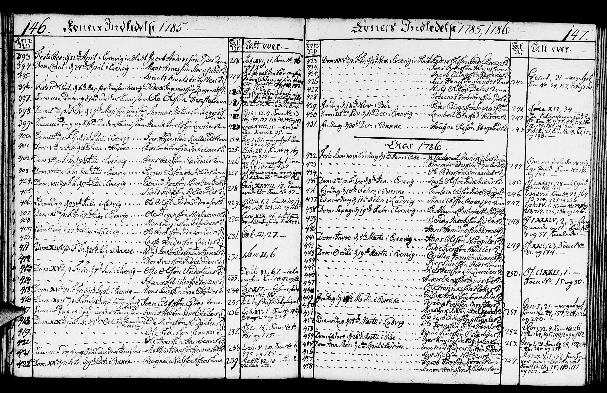 Gulen sokneprestembete, AV/SAB-A-80201/H/Haa/Haaa/L0014: Parish register (official) no. A 14, 1779-1788, p. 146-147