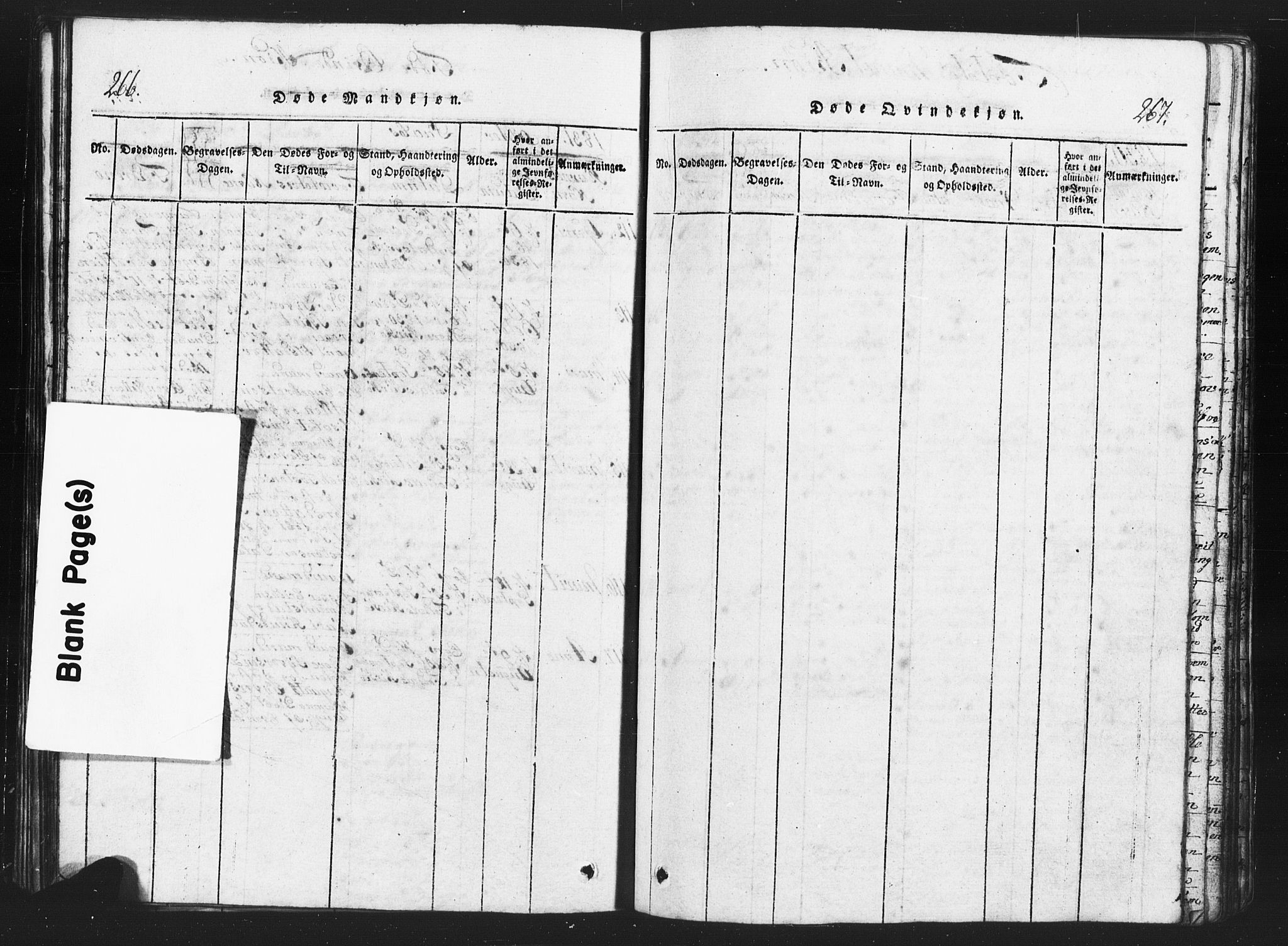 Lesja prestekontor, SAH/PREST-068/H/Ha/Hab/L0001: Parish register (copy) no. 1, 1820-1831, p. 266-267