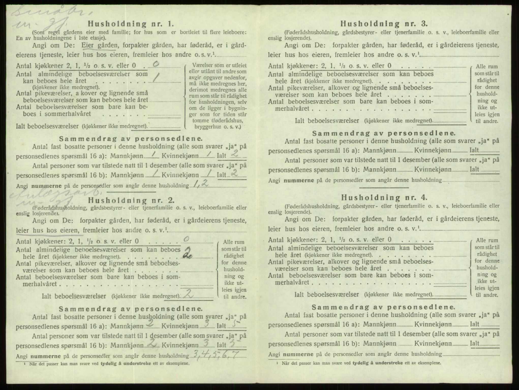 SAB, 1920 census for Davik, 1920, p. 1018