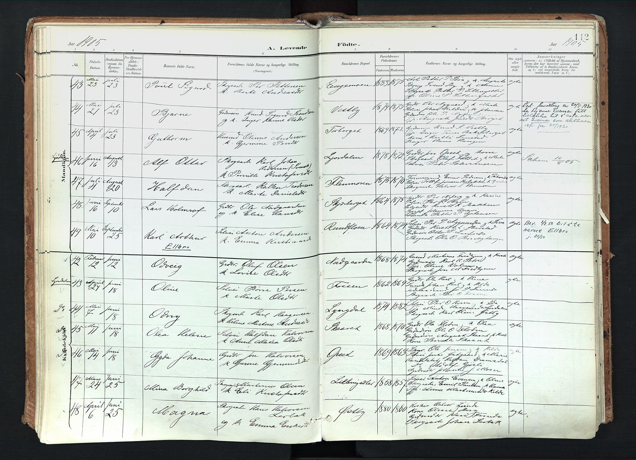 Trysil prestekontor, AV/SAH-PREST-046/H/Ha/Haa/L0012: Parish register (official) no. 12, 1898-1917, p. 112