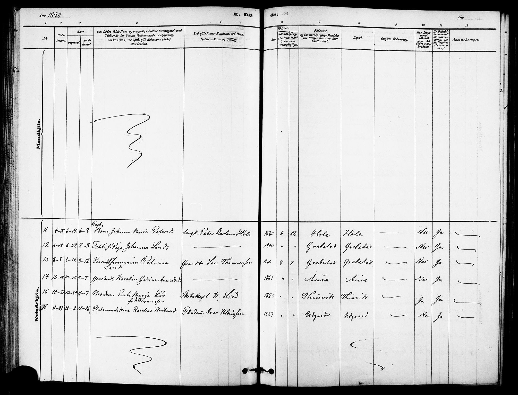 Ministerialprotokoller, klokkerbøker og fødselsregistre - Møre og Romsdal, AV/SAT-A-1454/523/L0334: Parish register (official) no. 523A01, 1878-1891