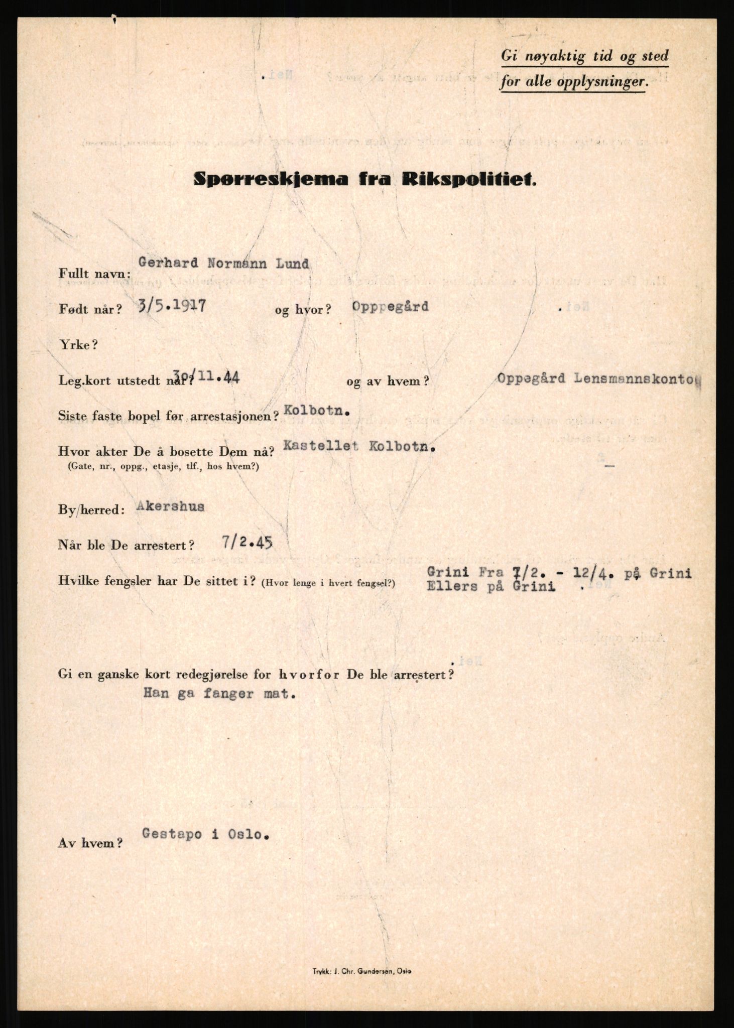 Rikspolitisjefen, AV/RA-S-1560/L/L0011: Lucassen, Oscar Fredrik - Moen, Olav, 1940-1945, p. 47
