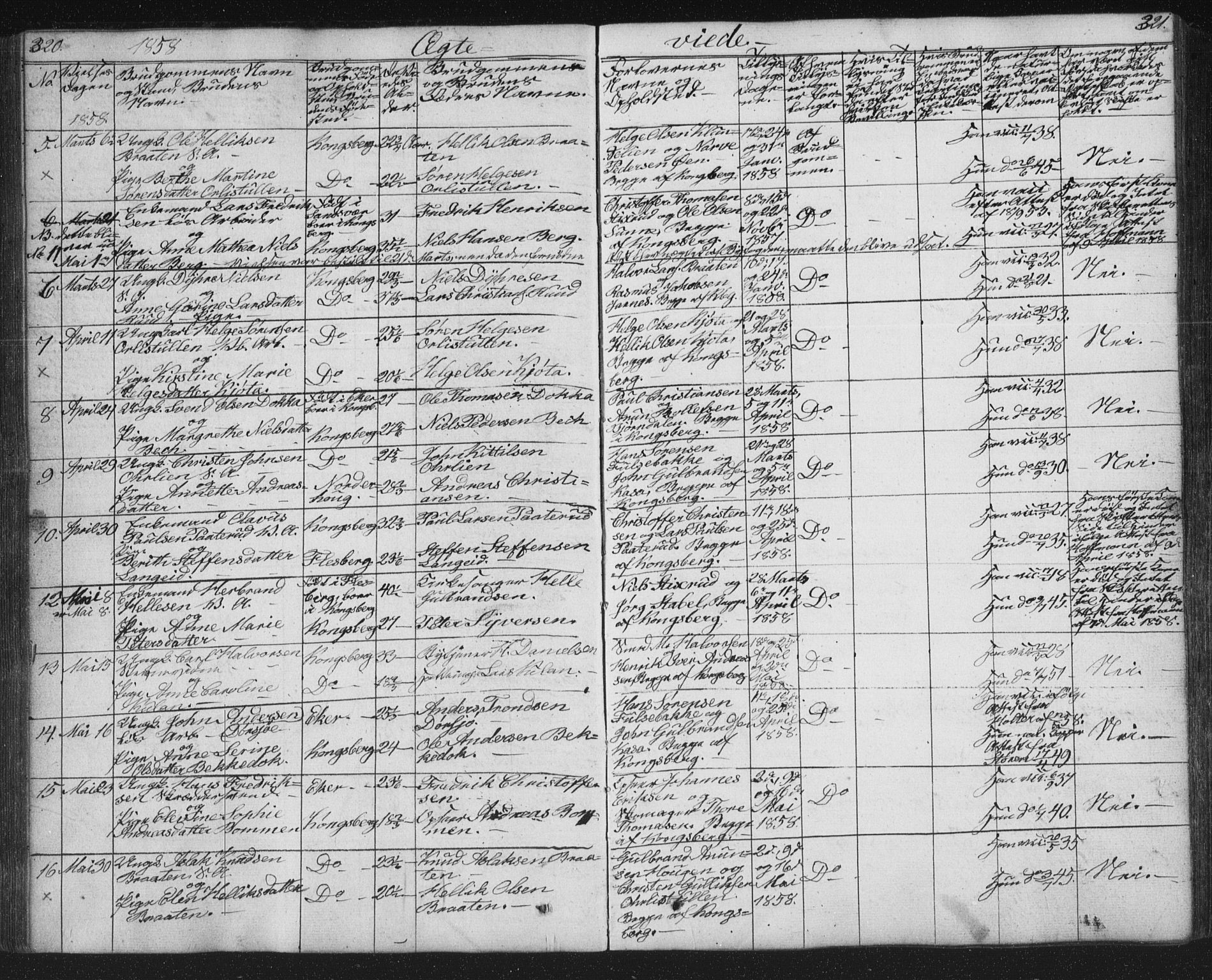Kongsberg kirkebøker, SAKO/A-22/G/Ga/L0002: Parish register (copy) no. 2, 1839-1858, p. 320-321