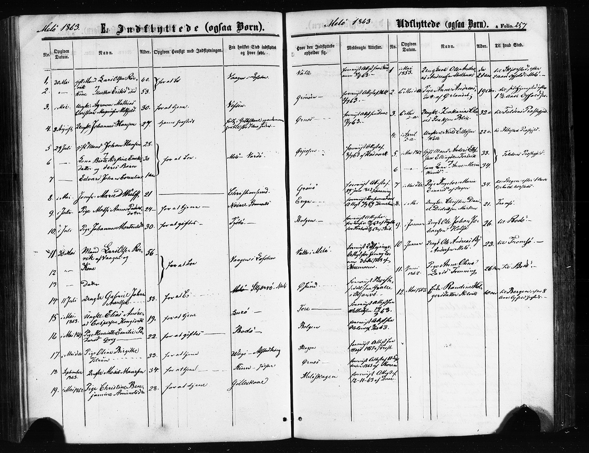 Ministerialprotokoller, klokkerbøker og fødselsregistre - Nordland, SAT/A-1459/841/L0607: Parish register (official) no. 841A11 /2, 1863-1877, p. 257