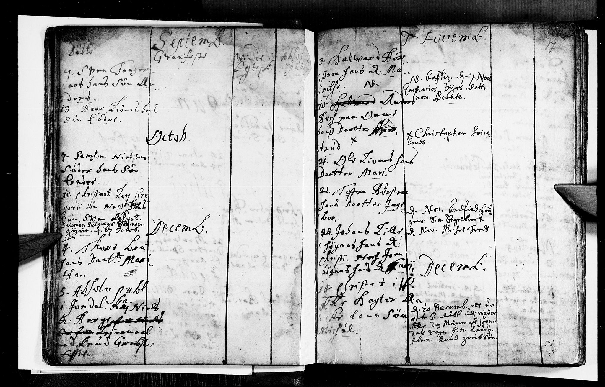 Strandebarm sokneprestembete, AV/SAB-A-78401/H/Haa: Parish register (official) no. A 1, 1670-1726, p. 17