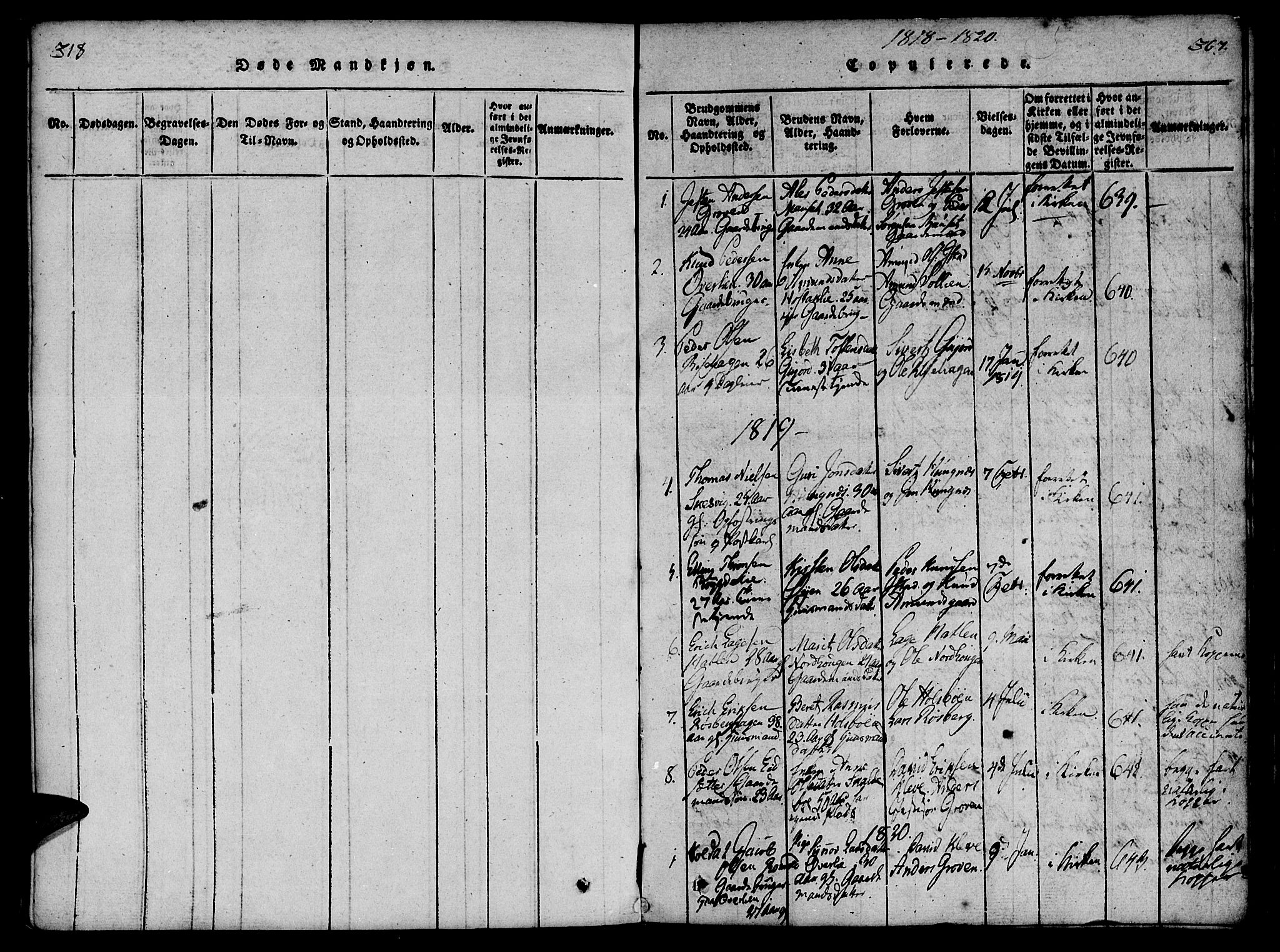 Ministerialprotokoller, klokkerbøker og fødselsregistre - Møre og Romsdal, AV/SAT-A-1454/557/L0679: Parish register (official) no. 557A01, 1818-1843, p. 366-367