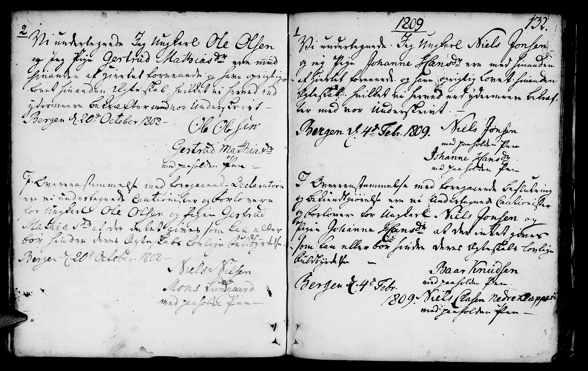 St. Jørgens hospital og Årstad sokneprestembete, SAB/A-99934: Parish register (official) no. A 1, 1743-1823, p. 132