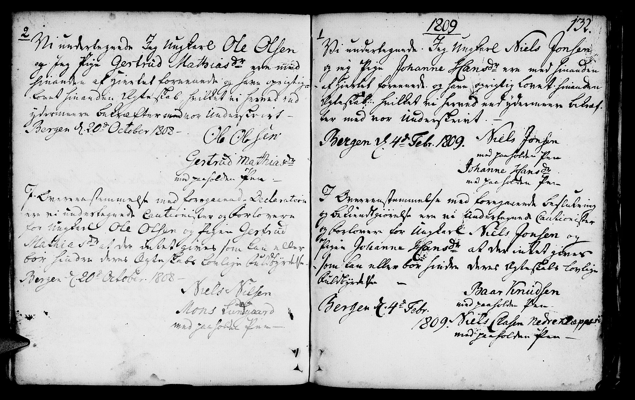 St. Jørgens hospital og Årstad sokneprestembete, AV/SAB-A-99934: Parish register (official) no. A 1, 1743-1823, p. 132