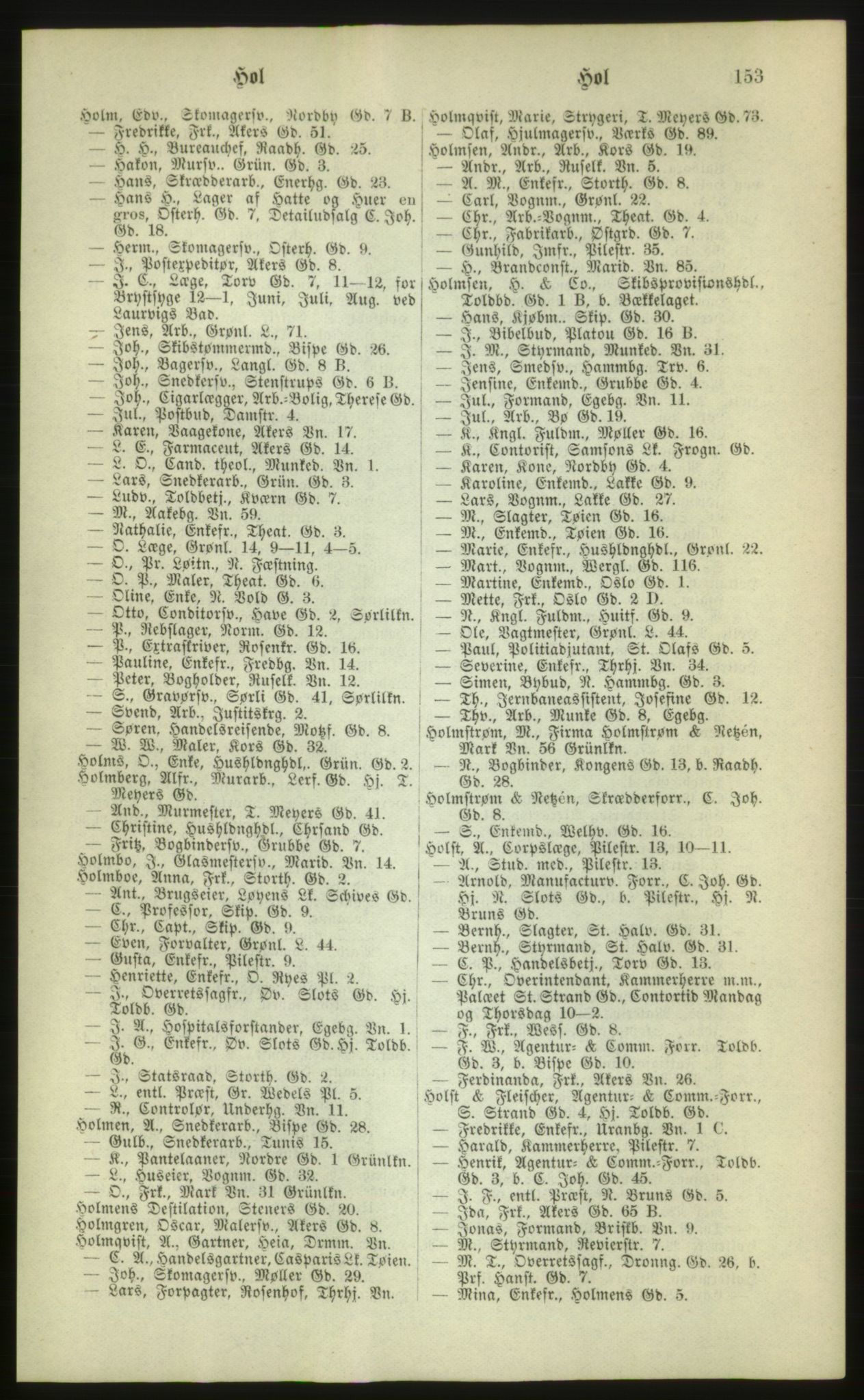 Kristiania/Oslo adressebok, PUBL/-, 1880, p. 153