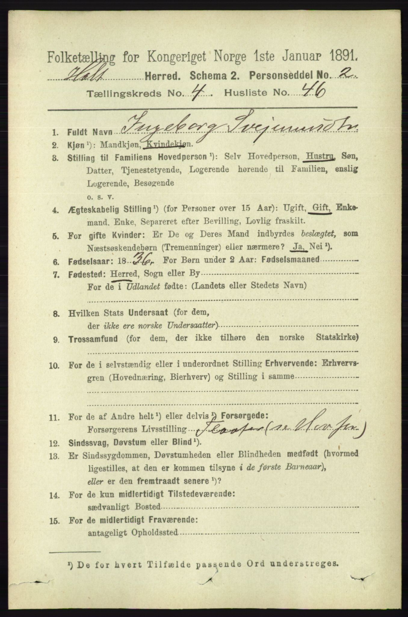 RA, 1891 census for 0914 Holt, 1891, p. 1953