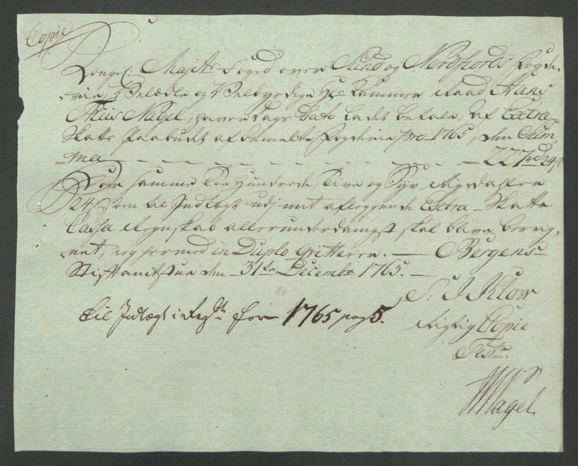 Rentekammeret inntil 1814, Reviderte regnskaper, Fogderegnskap, AV/RA-EA-4092/R53/L3550: Ekstraskatten Sunn- og Nordfjord, 1762-1771, p. 154