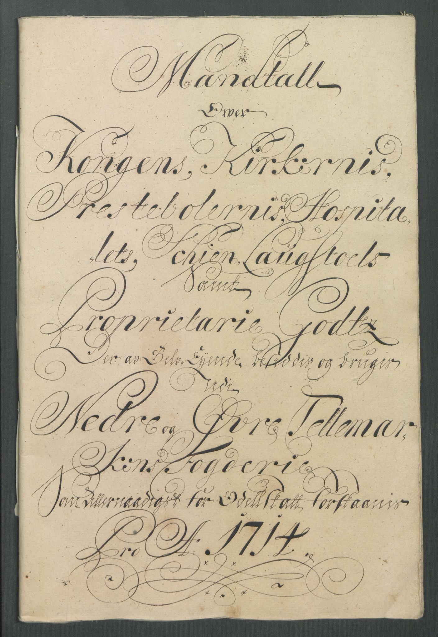 Rentekammeret inntil 1814, Reviderte regnskaper, Fogderegnskap, RA/EA-4092/R36/L2126: Fogderegnskap Øvre og Nedre Telemark og Bamble, 1714, p. 282