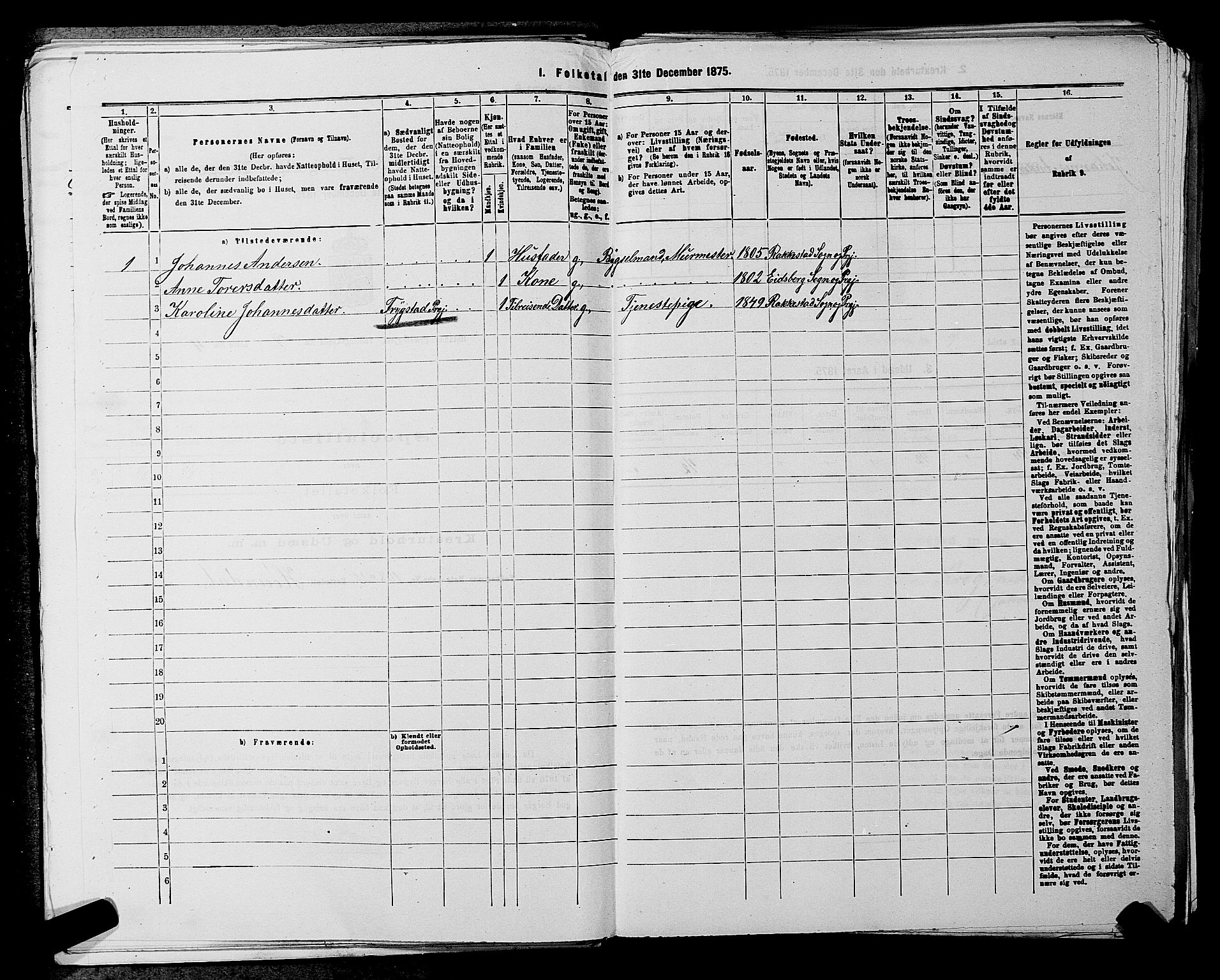 RA, 1875 census for 0221P Høland, 1875, p. 1244