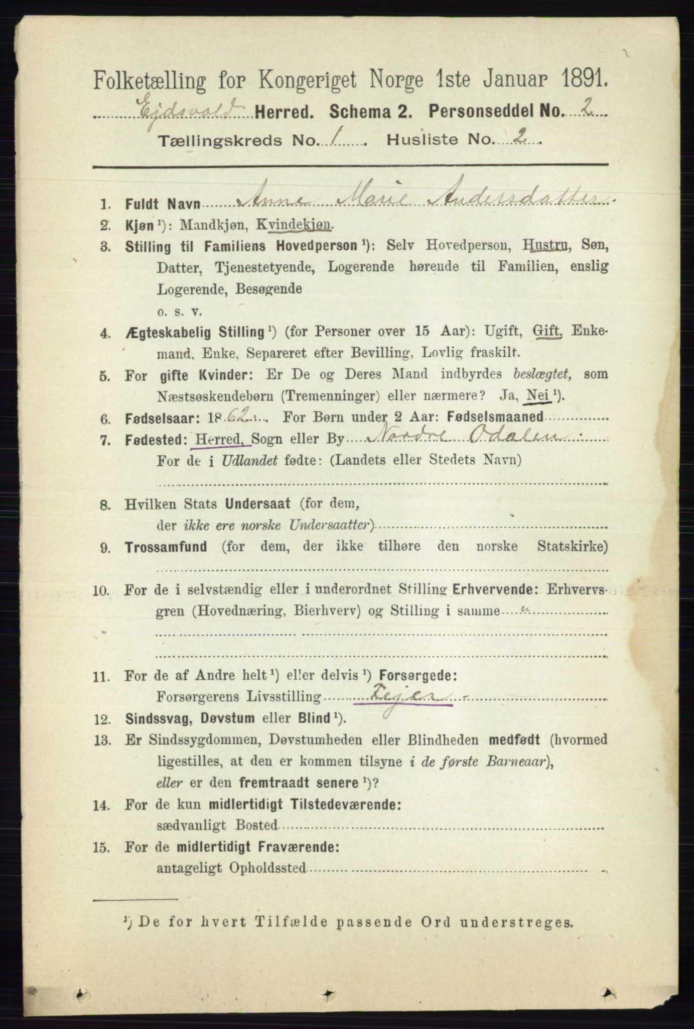 RA, 1891 census for 0237 Eidsvoll, 1891, p. 202