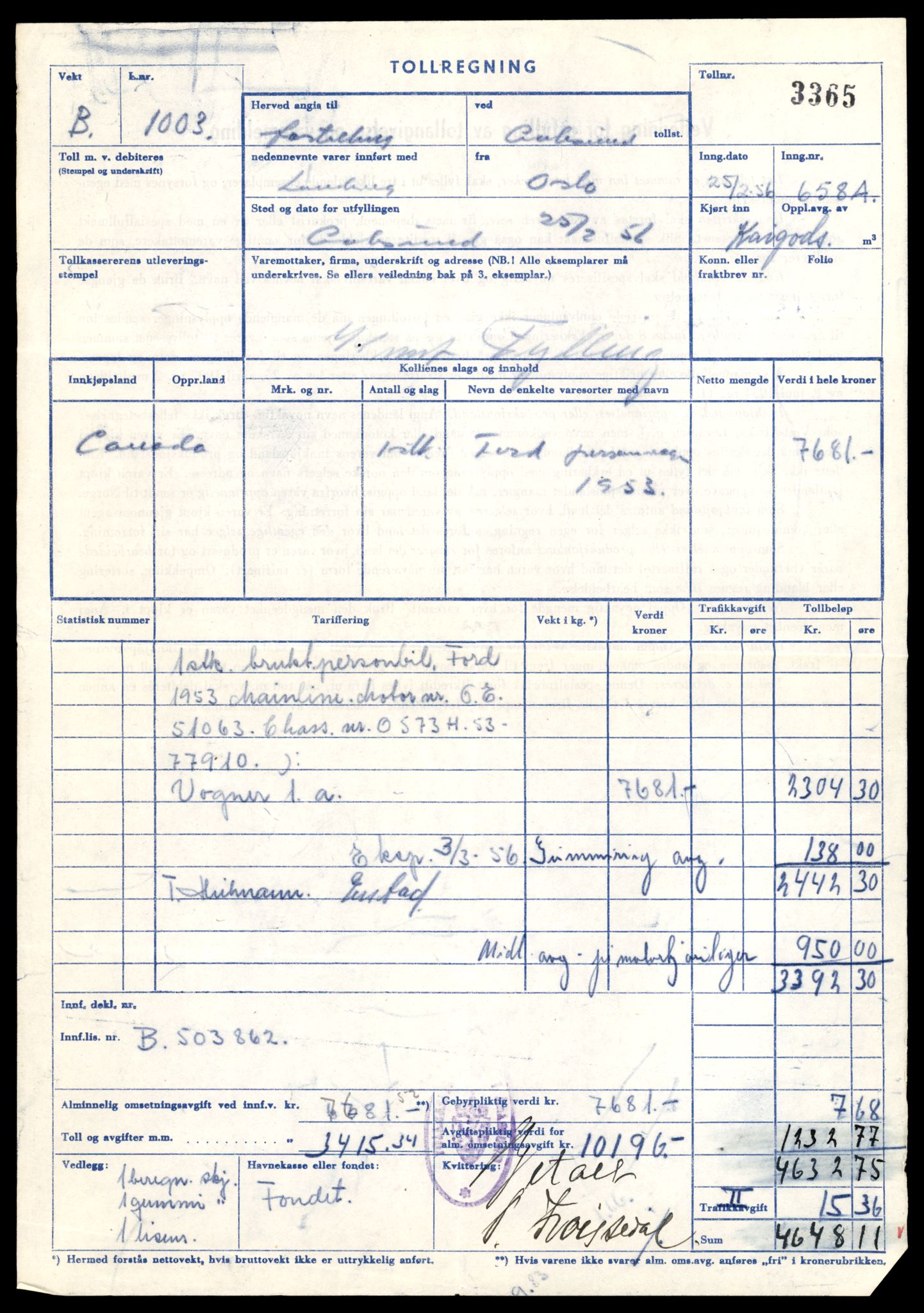 Møre og Romsdal vegkontor - Ålesund trafikkstasjon, AV/SAT-A-4099/F/Fe/L0049: Registreringskort for kjøretøy T 14864 - T 18613, 1927-1998, p. 3009