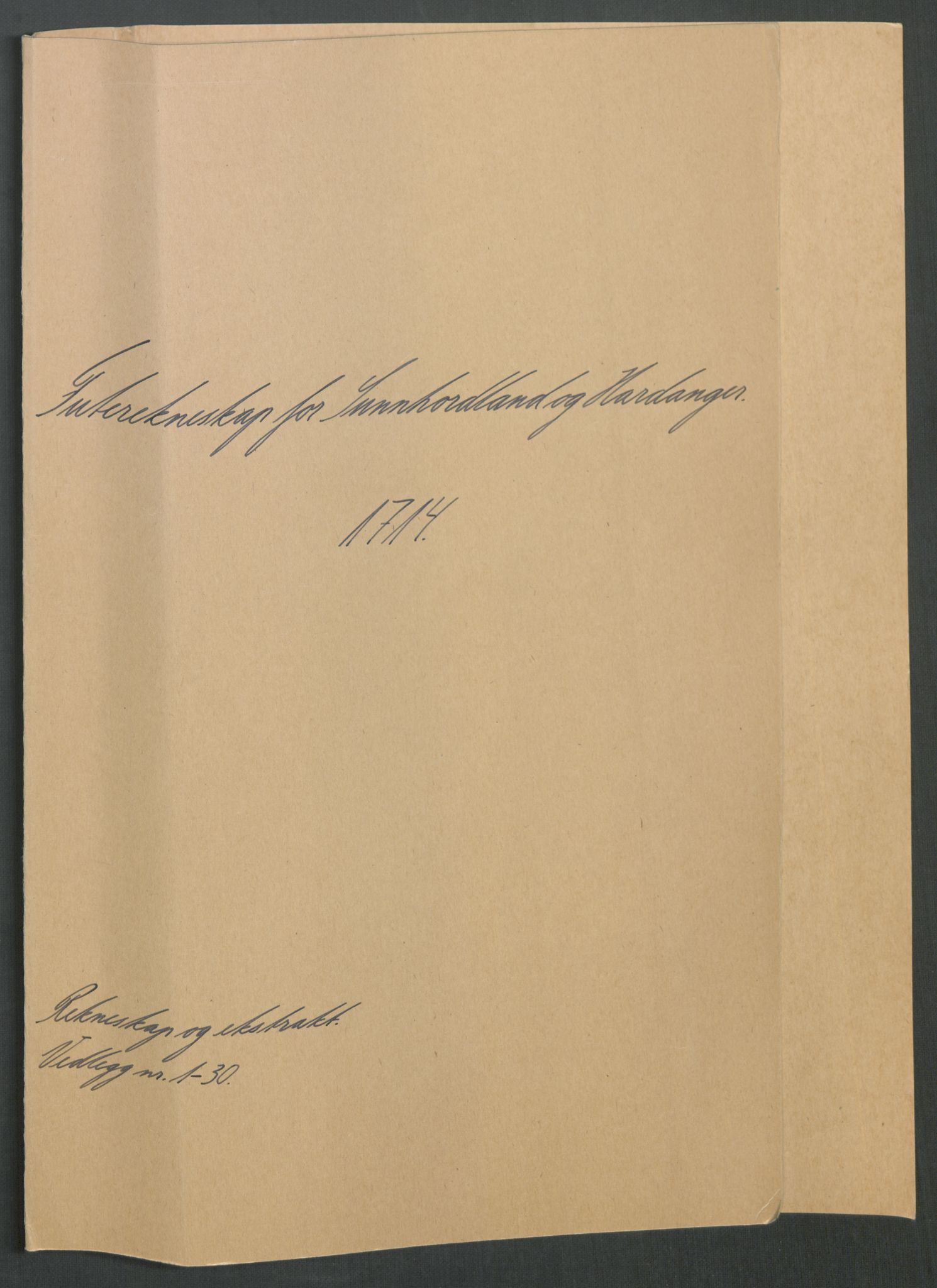 Rentekammeret inntil 1814, Reviderte regnskaper, Fogderegnskap, RA/EA-4092/R48/L2990: Fogderegnskap Sunnhordland og Hardanger, 1714, p. 2