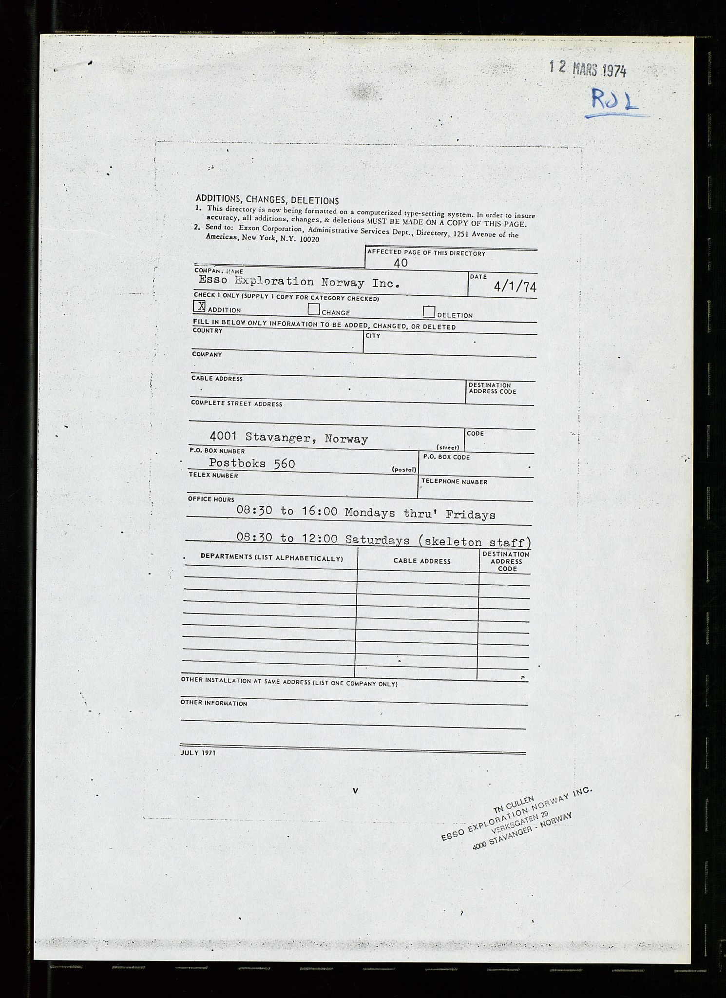 Pa 1512 - Esso Exploration and Production Norway Inc., SAST/A-101917/E/Ea/L0020: Kontrakter og avtaler, 1966-1974, p. 252