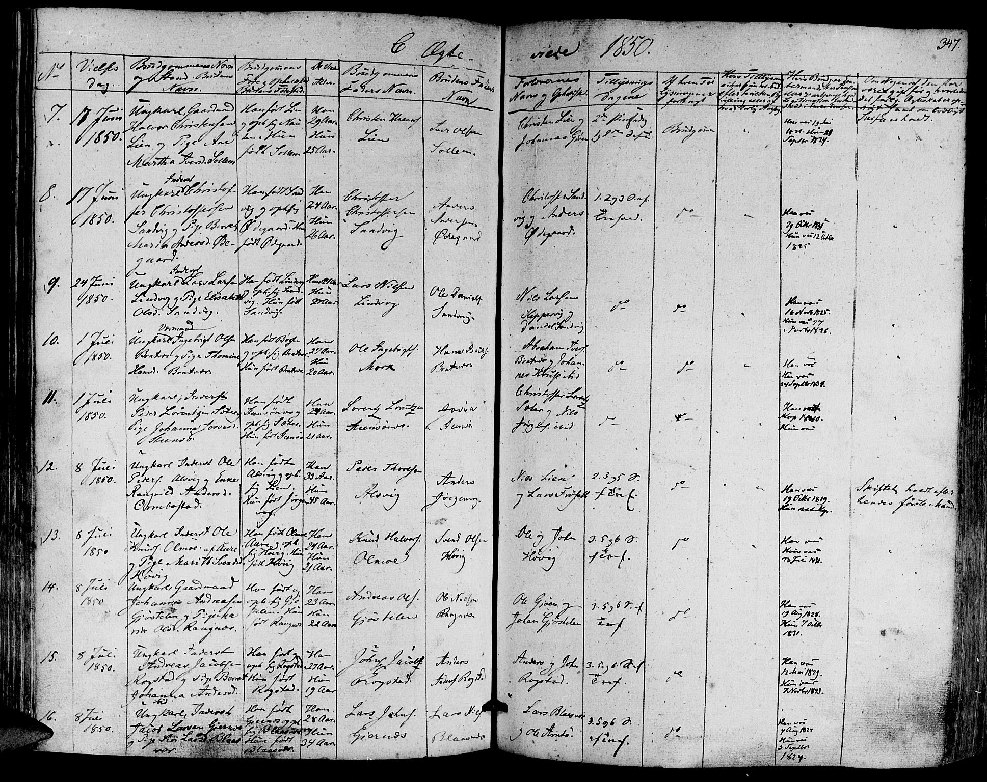 Ministerialprotokoller, klokkerbøker og fødselsregistre - Møre og Romsdal, AV/SAT-A-1454/581/L0936: Parish register (official) no. 581A04, 1836-1852, p. 347