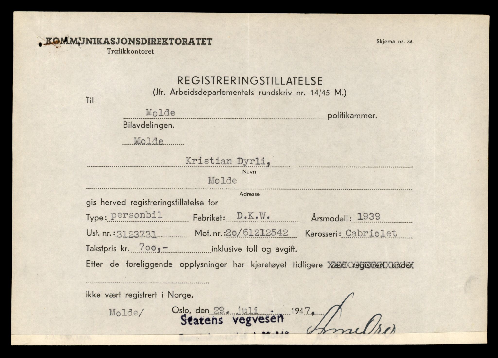 Møre og Romsdal vegkontor - Ålesund trafikkstasjon, AV/SAT-A-4099/F/Fe/L0042: Registreringskort for kjøretøy T 13906 - T 14079, 1927-1998, p. 1785
