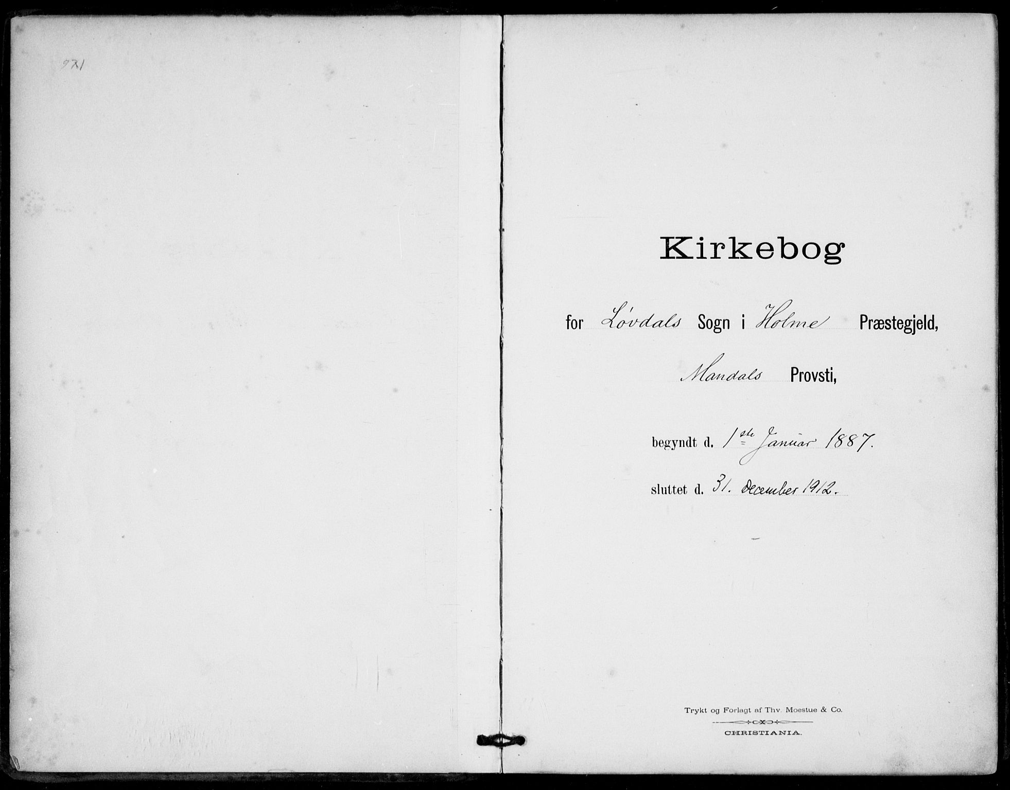 Holum sokneprestkontor, AV/SAK-1111-0022/F/Fa/Fab/L0007: Parish register (official) no. A 7, 1887-1912