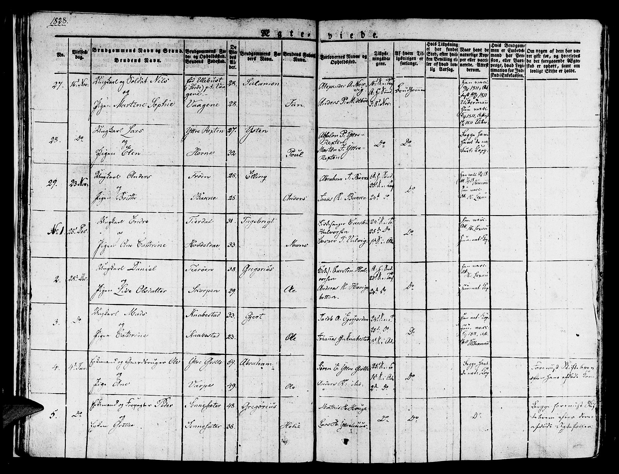 Kinn sokneprestembete, AV/SAB-A-80801/H/Haa/Haaa/L0004/0002: Parish register (official) no. A 4II, 1822-1840, p. 25