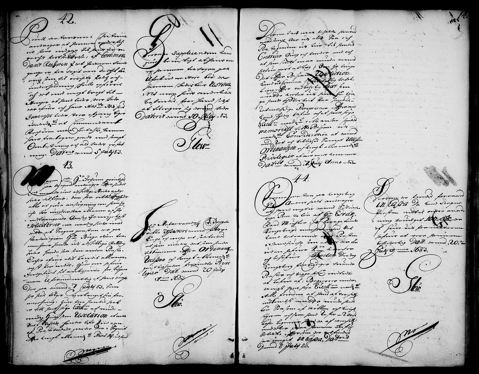 Stattholderembetet 1572-1771, AV/RA-EA-2870/Ad/L0004: Supplikasjons- og resolusjonsprotokoll, 1683-1691, p. 12b-13a