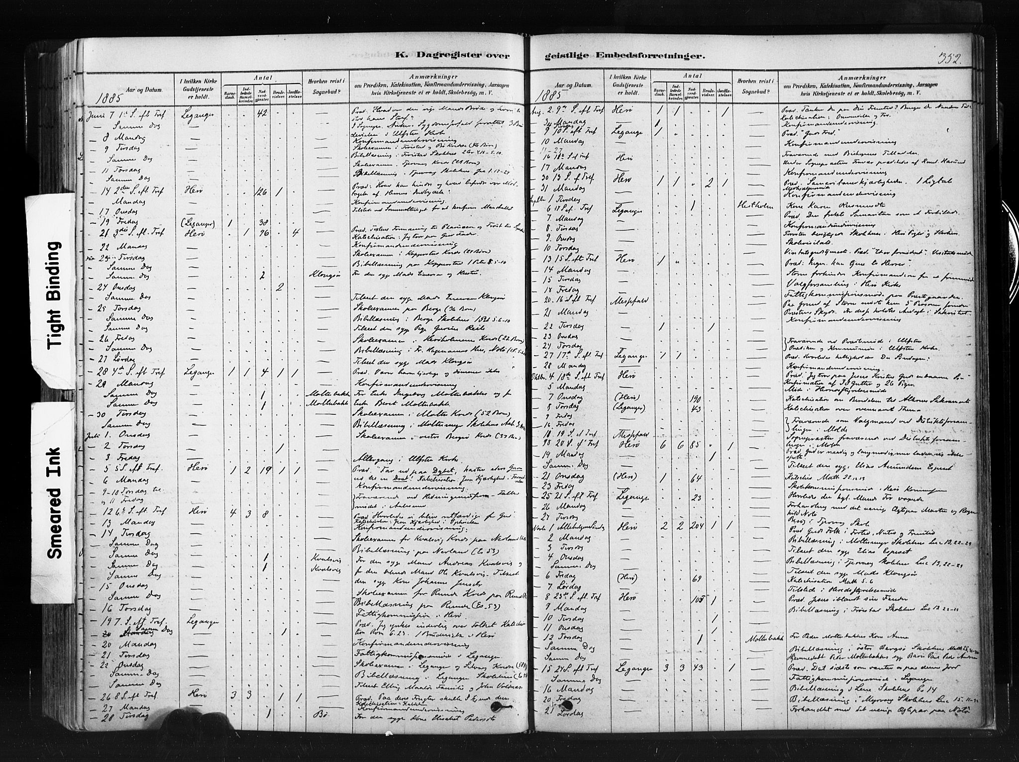 Ministerialprotokoller, klokkerbøker og fødselsregistre - Møre og Romsdal, SAT/A-1454/507/L0073: Parish register (official) no. 507A08, 1878-1904, p. 352