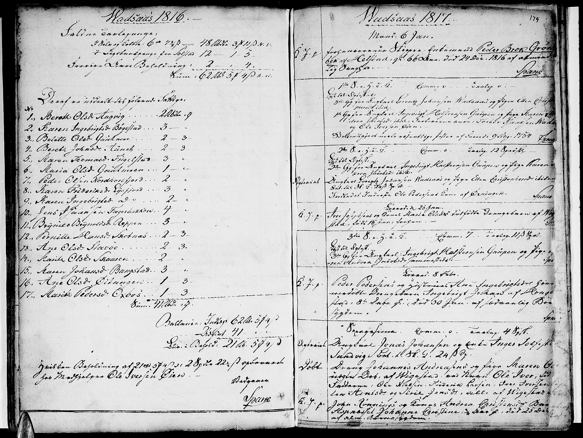 Ministerialprotokoller, klokkerbøker og fødselsregistre - Nordland, AV/SAT-A-1459/810/L0137: Parish register (official) no. 810A01, 1752-1817, p. 179