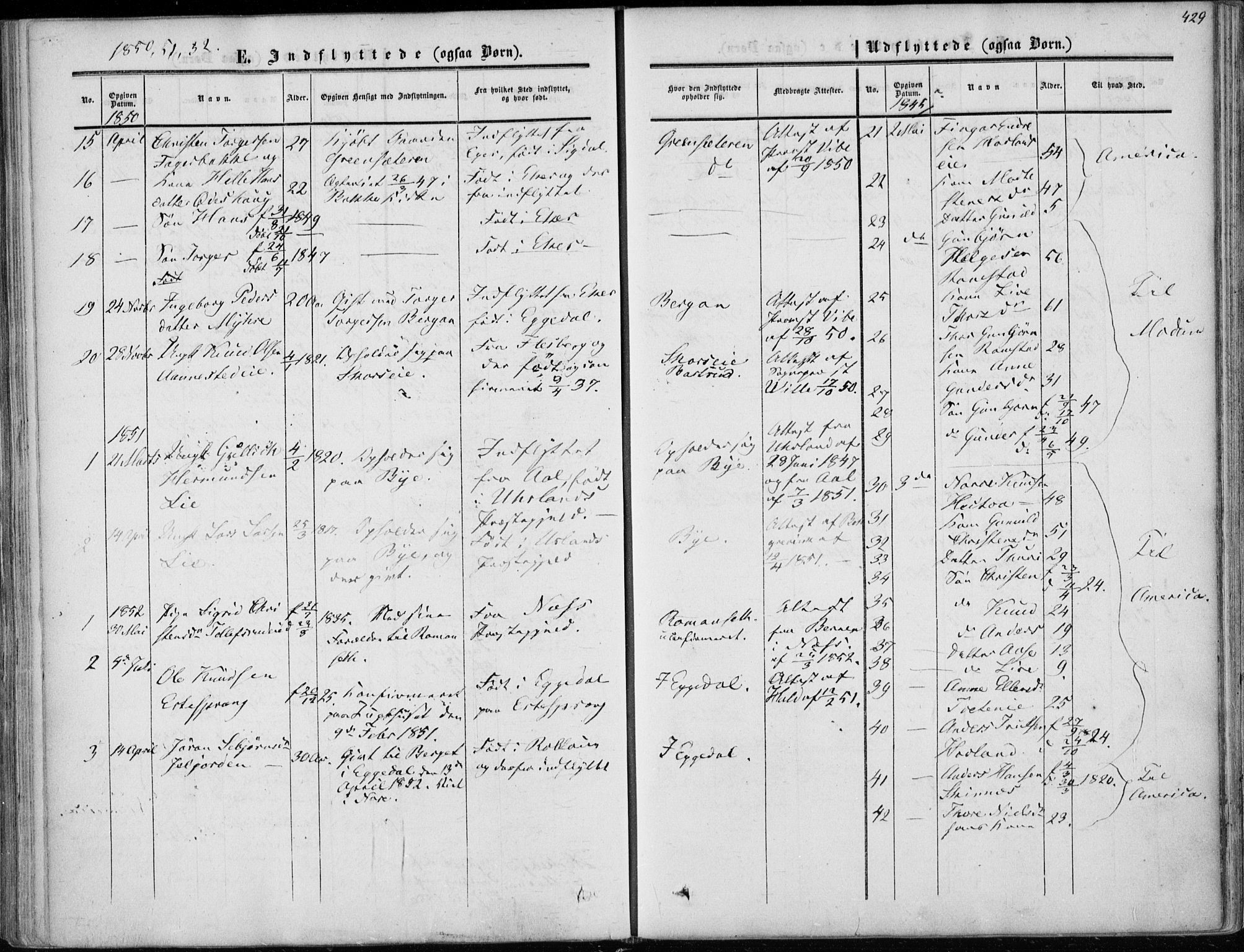 Sigdal kirkebøker, SAKO/A-245/F/Fa/L0008: Parish register (official) no. I 8, 1850-1859, p. 429