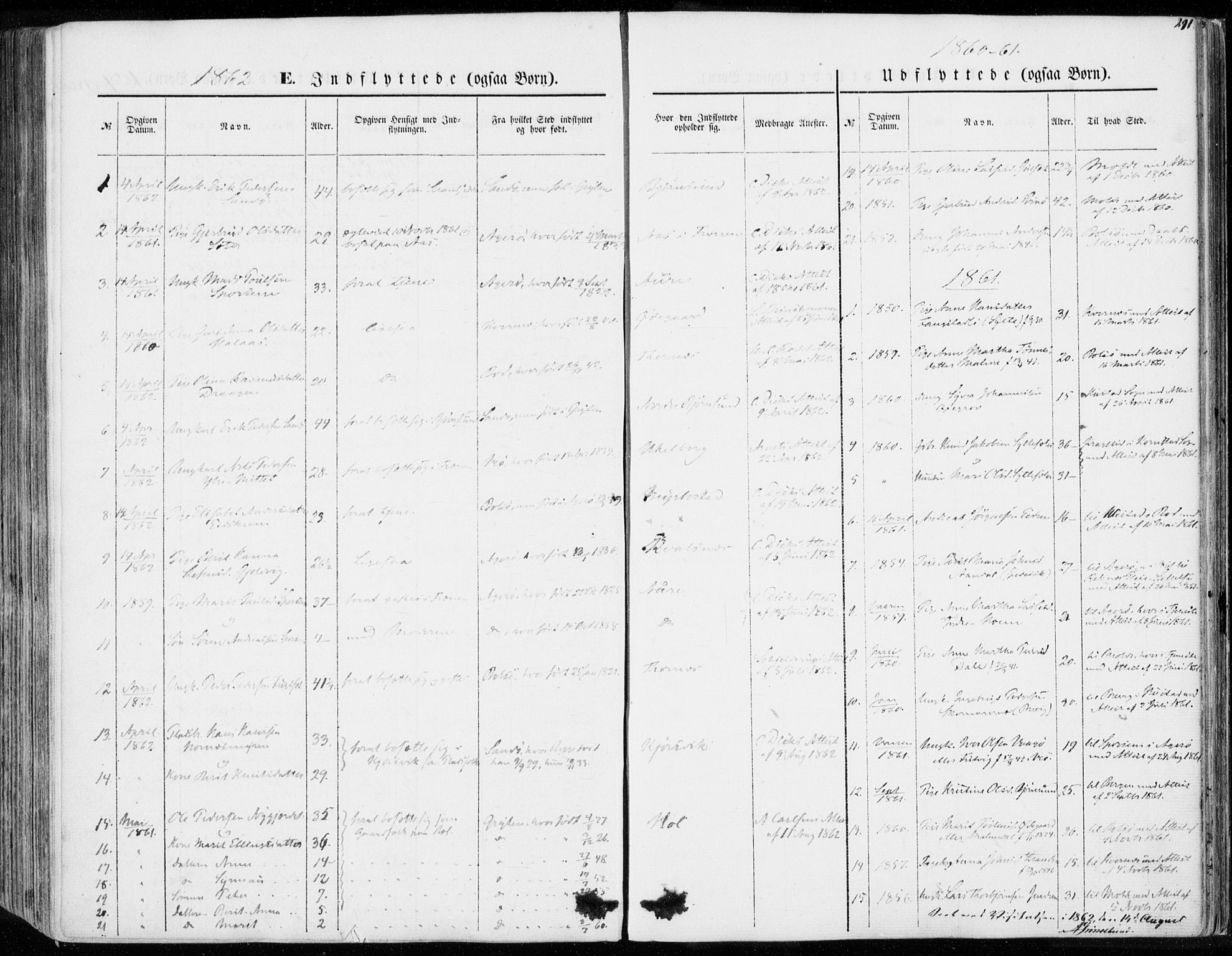 Ministerialprotokoller, klokkerbøker og fødselsregistre - Møre og Romsdal, SAT/A-1454/565/L0748: Parish register (official) no. 565A02, 1845-1872, p. 291