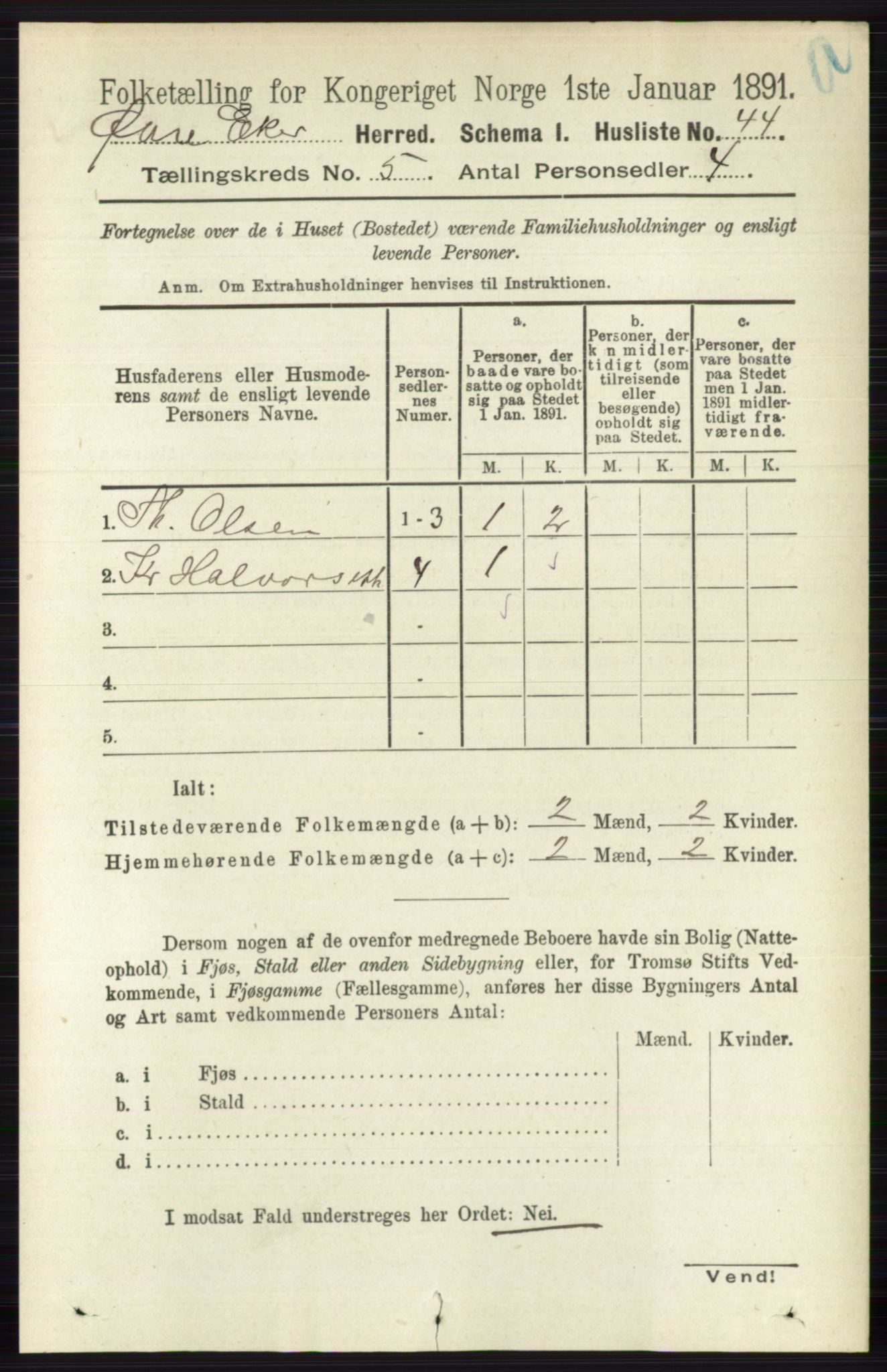 RA, 1891 census for 0624 Øvre Eiker, 1891, p. 1818