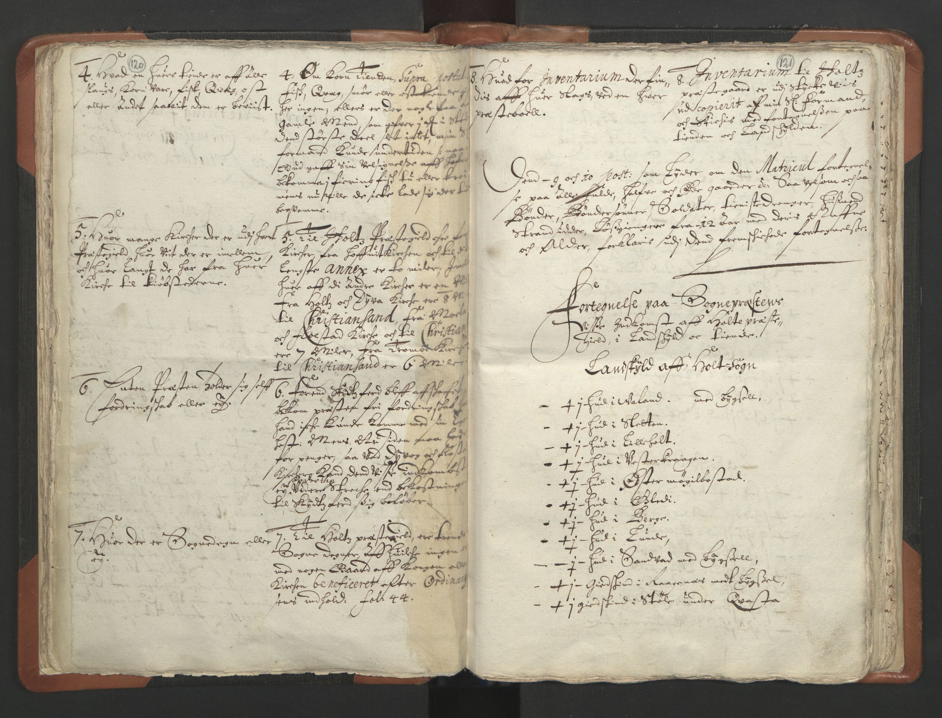 RA, Vicar's Census 1664-1666, no. 13: Nedenes deanery, 1664-1666, p. 120-121